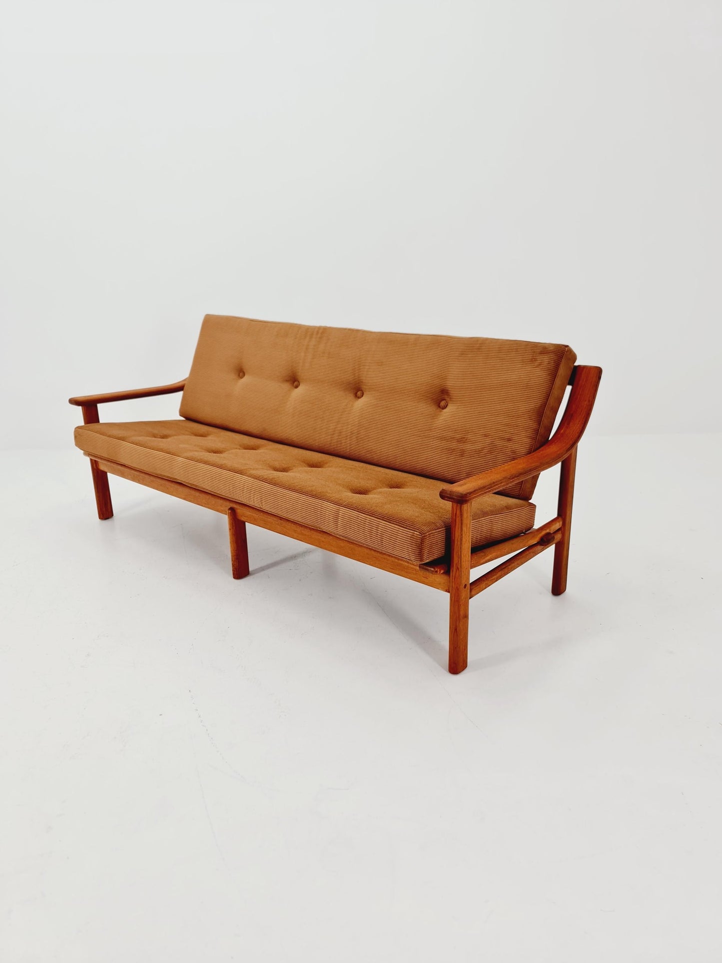 Mid-century Rare Danish teak lounge sofa 3 -Seater ,By Silkborg 1970s