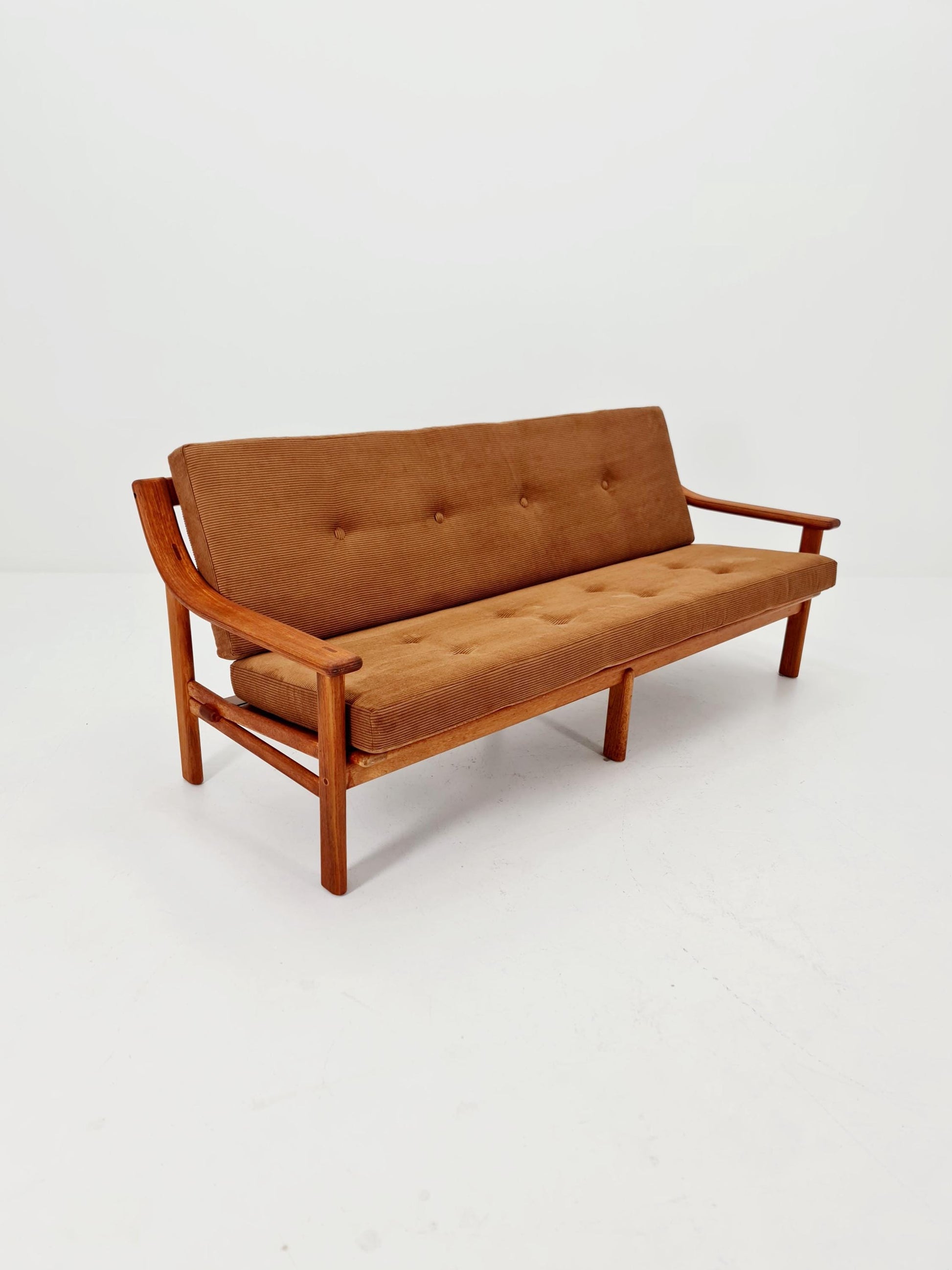Mid-century Rare Danish teak lounge sofa 3 -Seater ,By Silkborg 1970s