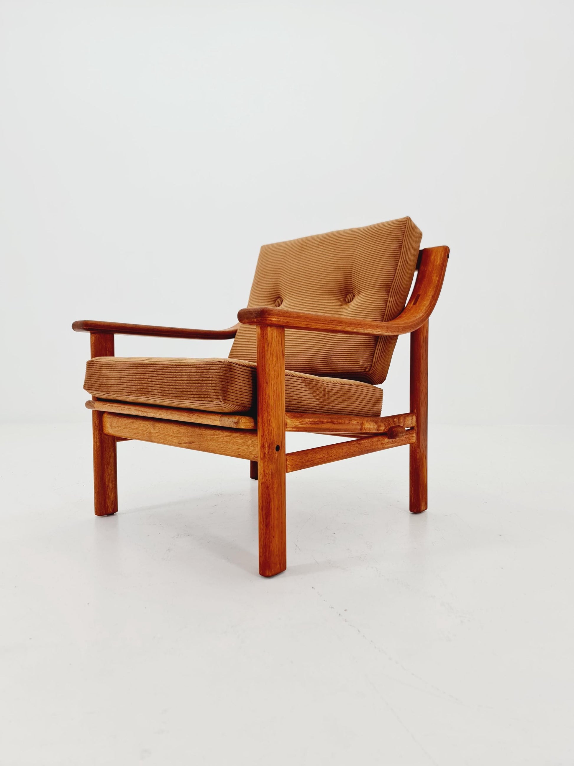 Mid-century Rare Danish teak lounge chair ,By Silkborg 1970s