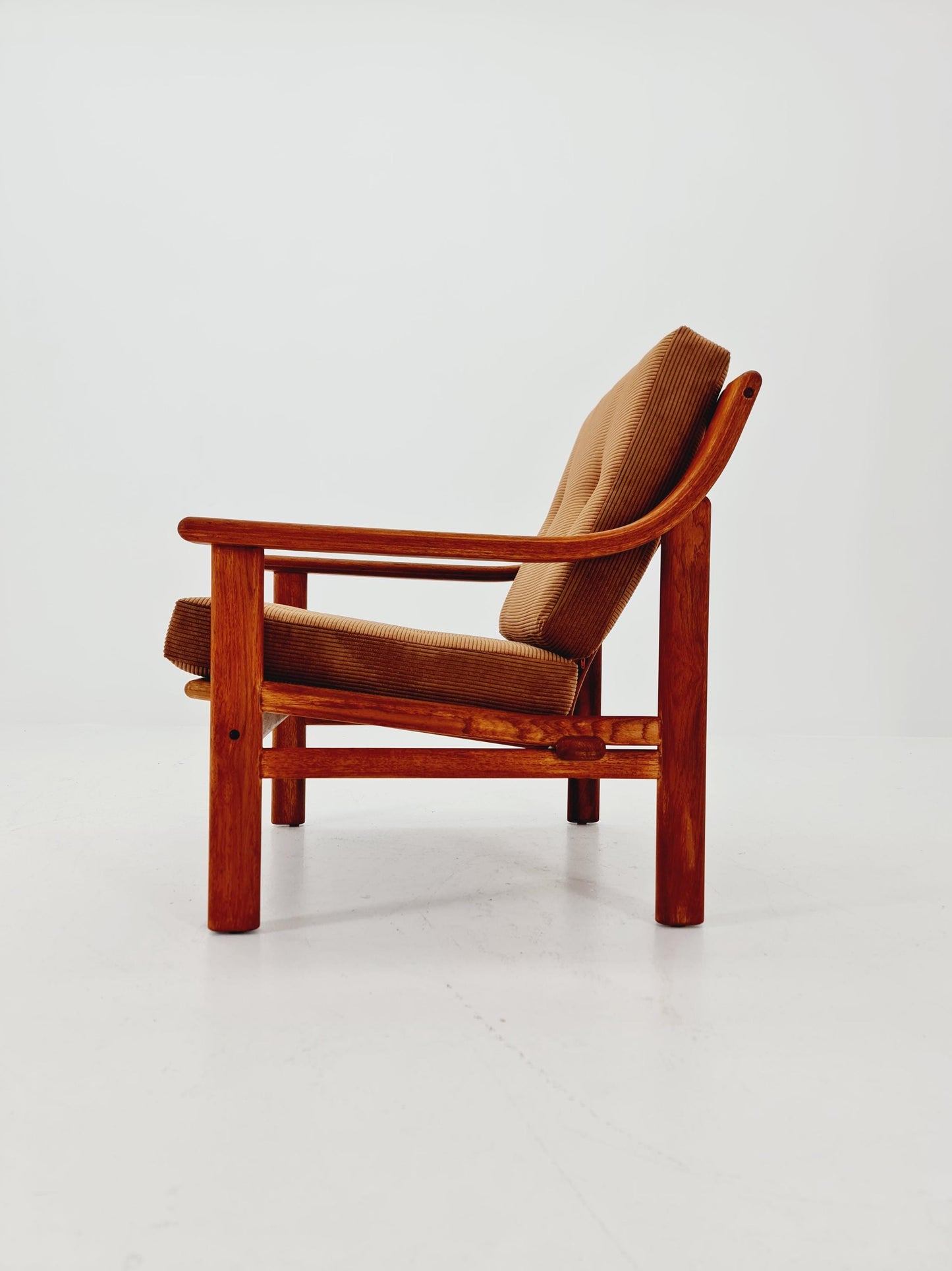 Mid-century Rare Danish teak lounge chair ,By Silkborg 1970s