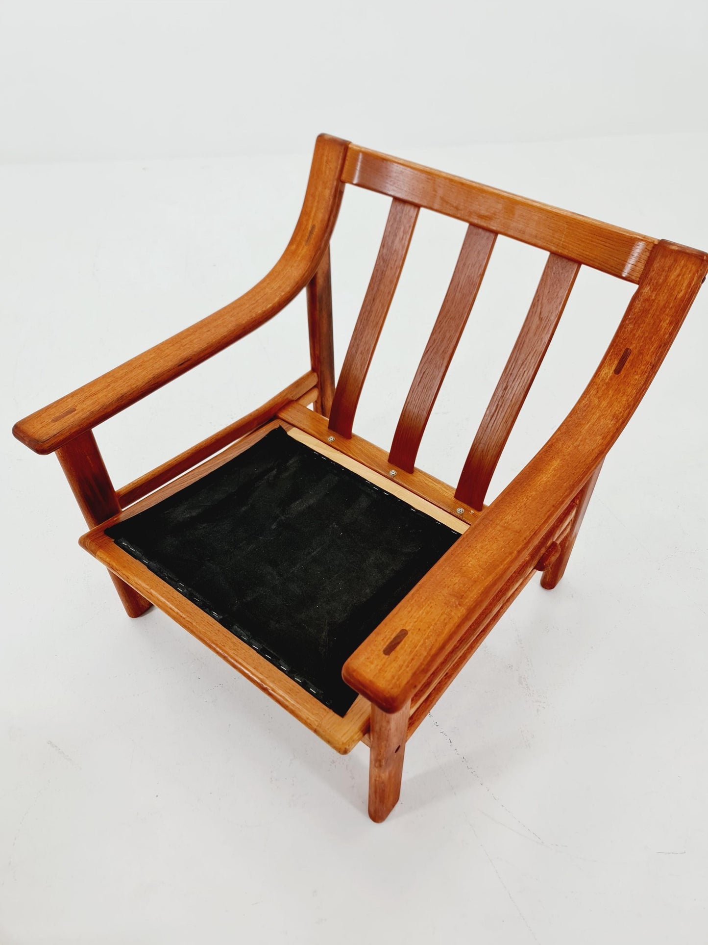 Mid-century Rare Danish teak lounge chair ,By Silkborg 1970s