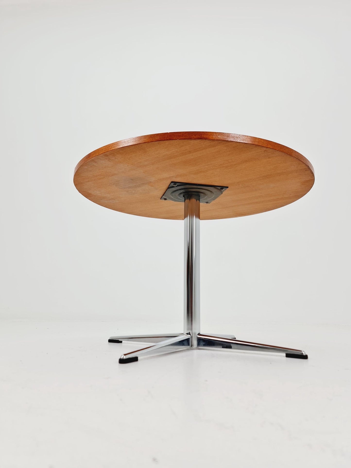 vintage teak & chrome coffee table 1970s