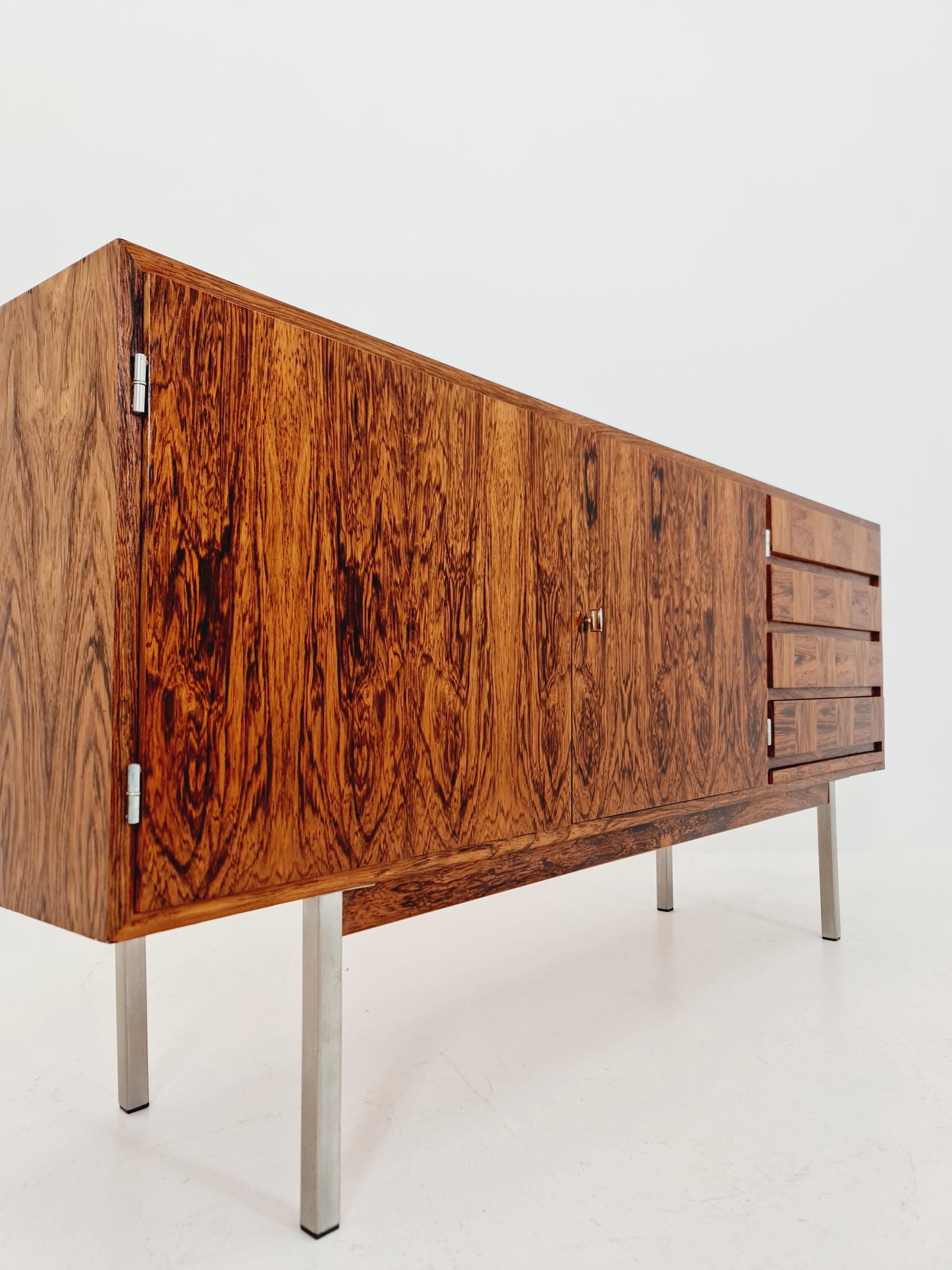 Rare Mid Century Modern Rosewwod German Sideboard, 1960s