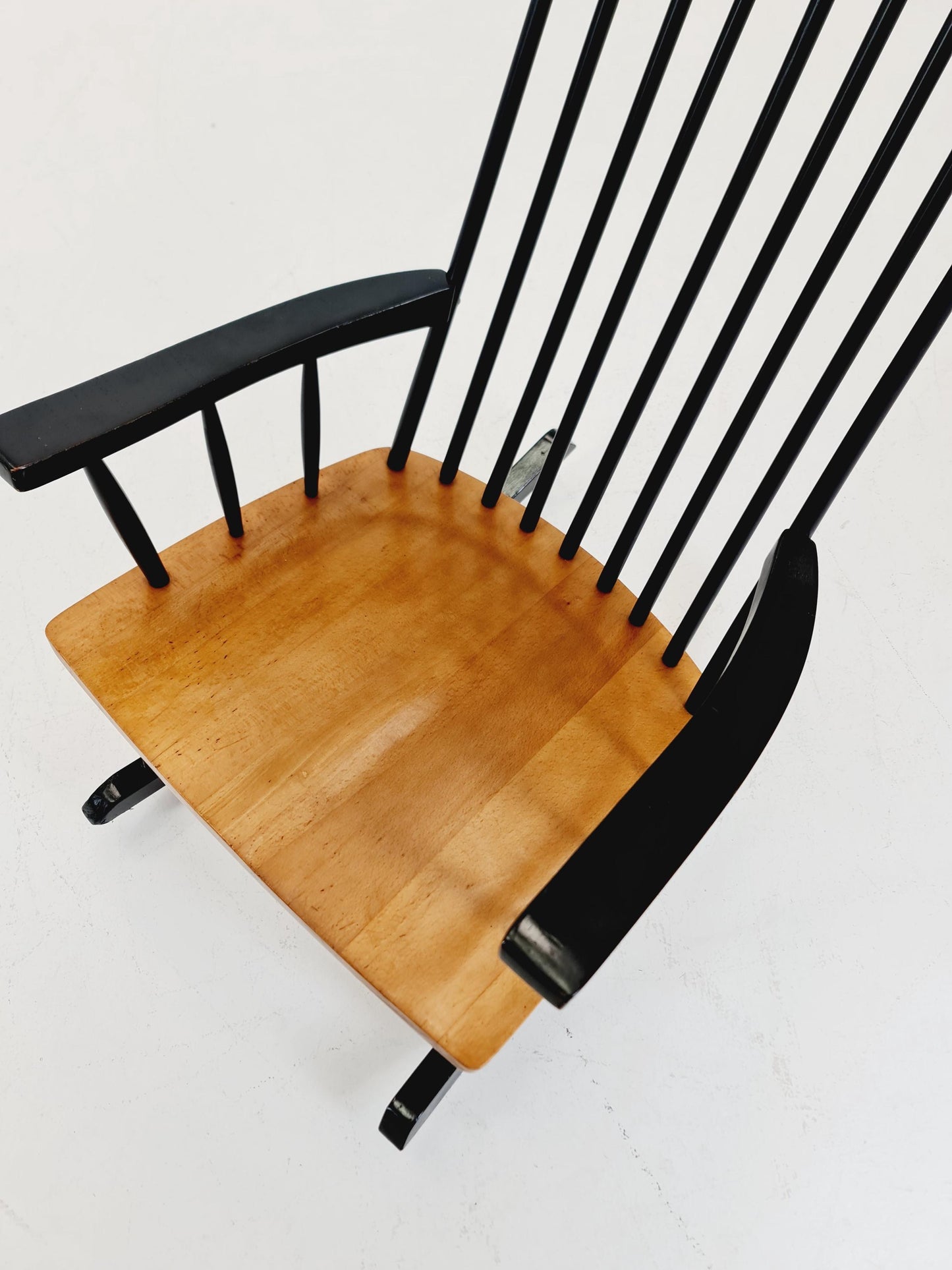 Mid Century Rocking Chair teak by Ilmar Tapiovaara for Asko , 1960s