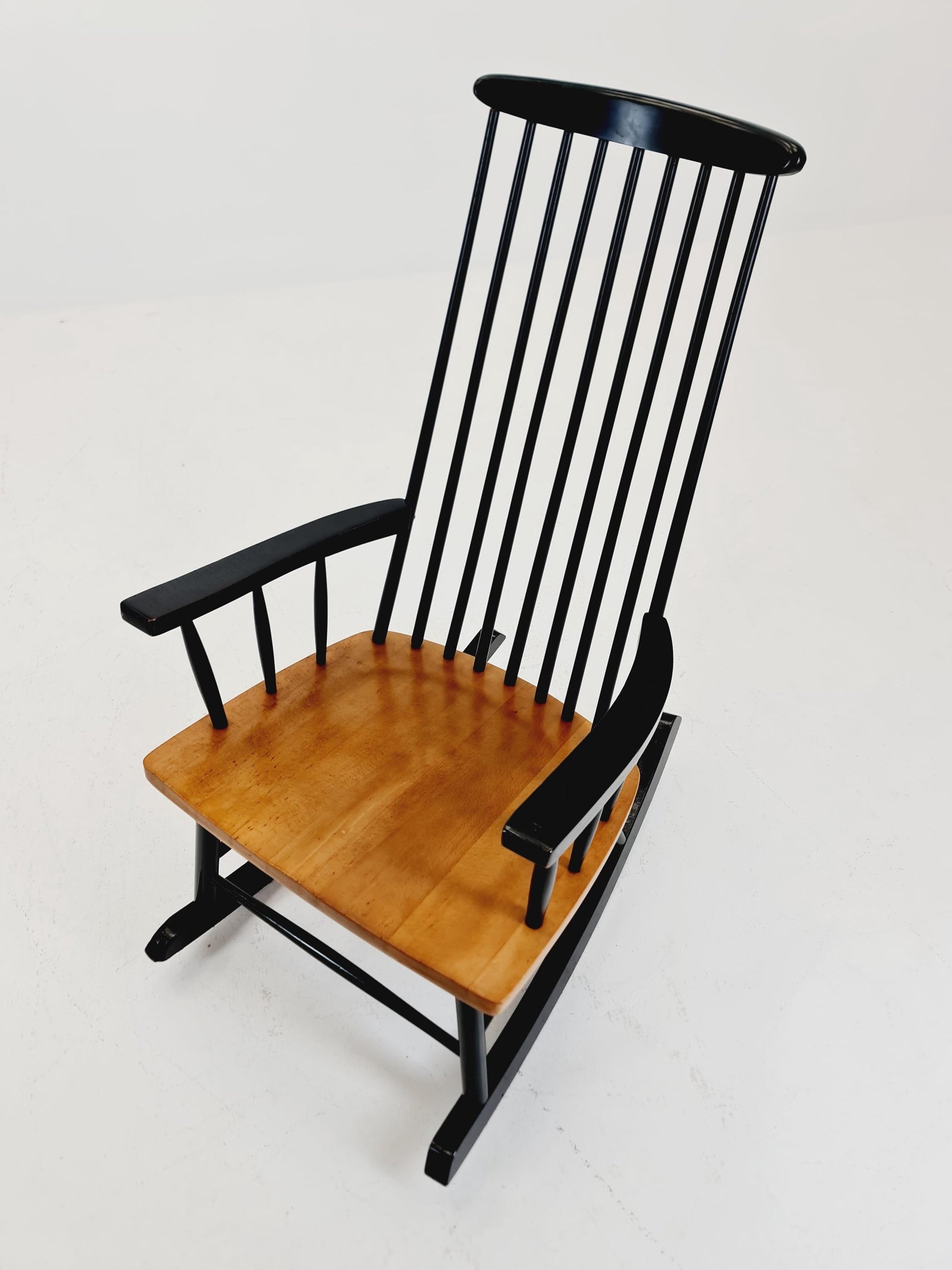 Mid Century Rocking Chair teak by Ilmar Tapiovaara for Asko , 1960s
