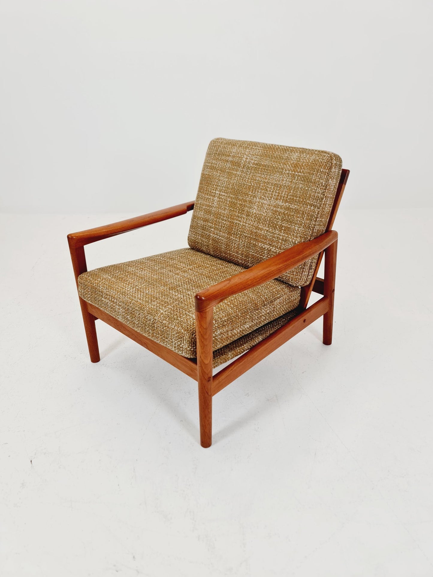 Mid century teak easy lounge chair by Arne Wahl Iversen for Komfort , 1960s