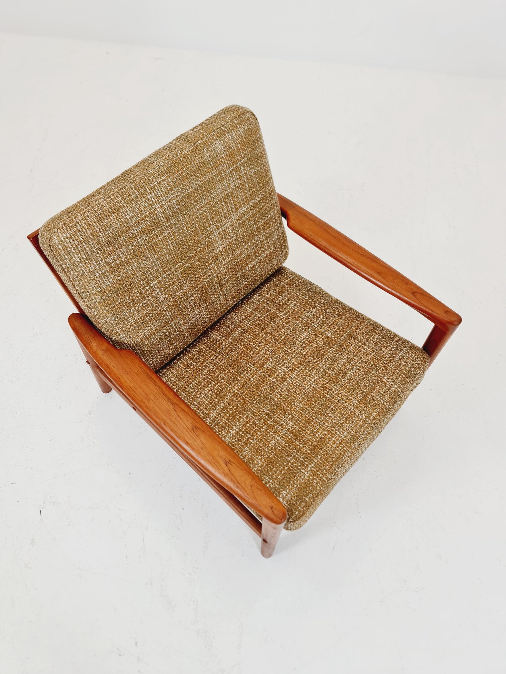 Mid century teak easy lounge chair by Arne Wahl Iversen for Komfort , 1960s
