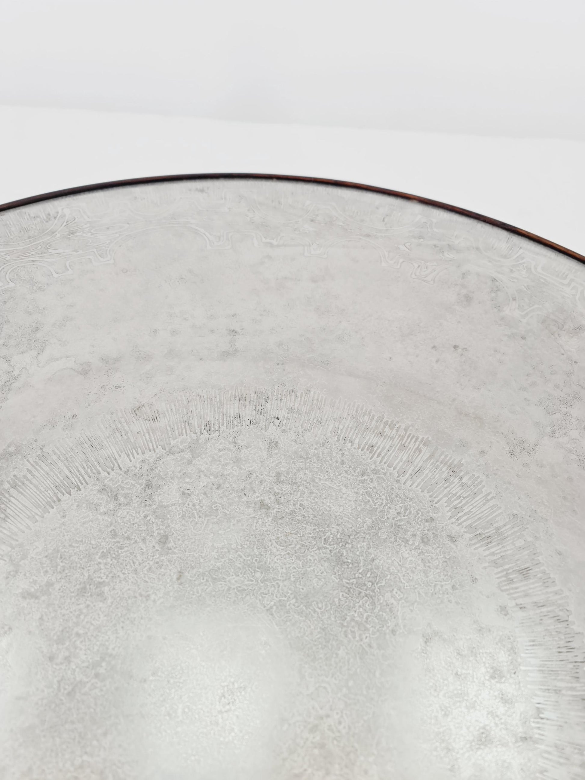 Rare vintage rosewood and an iset etched alumiunm coffe table by Heinz Lilenthal model E8 1970s