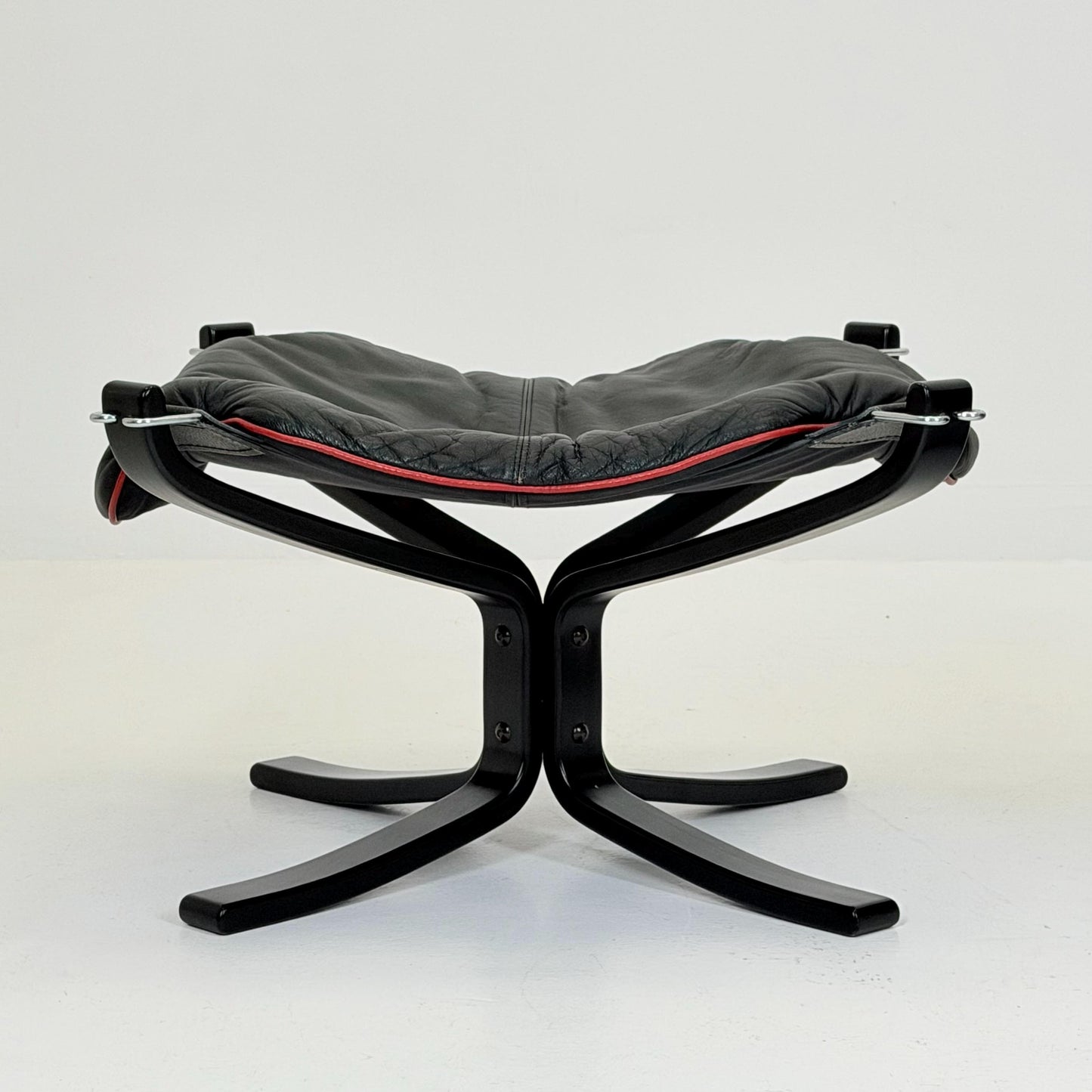 Mid century Falcon Lounge chair and footstool by Sigurd Ressell for Vatne Møbler, 1970s, set of 2