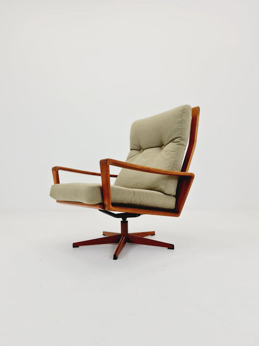 Mid century teak easy lounge chair by Arne Wahl Iversen for Komfort , 1960s