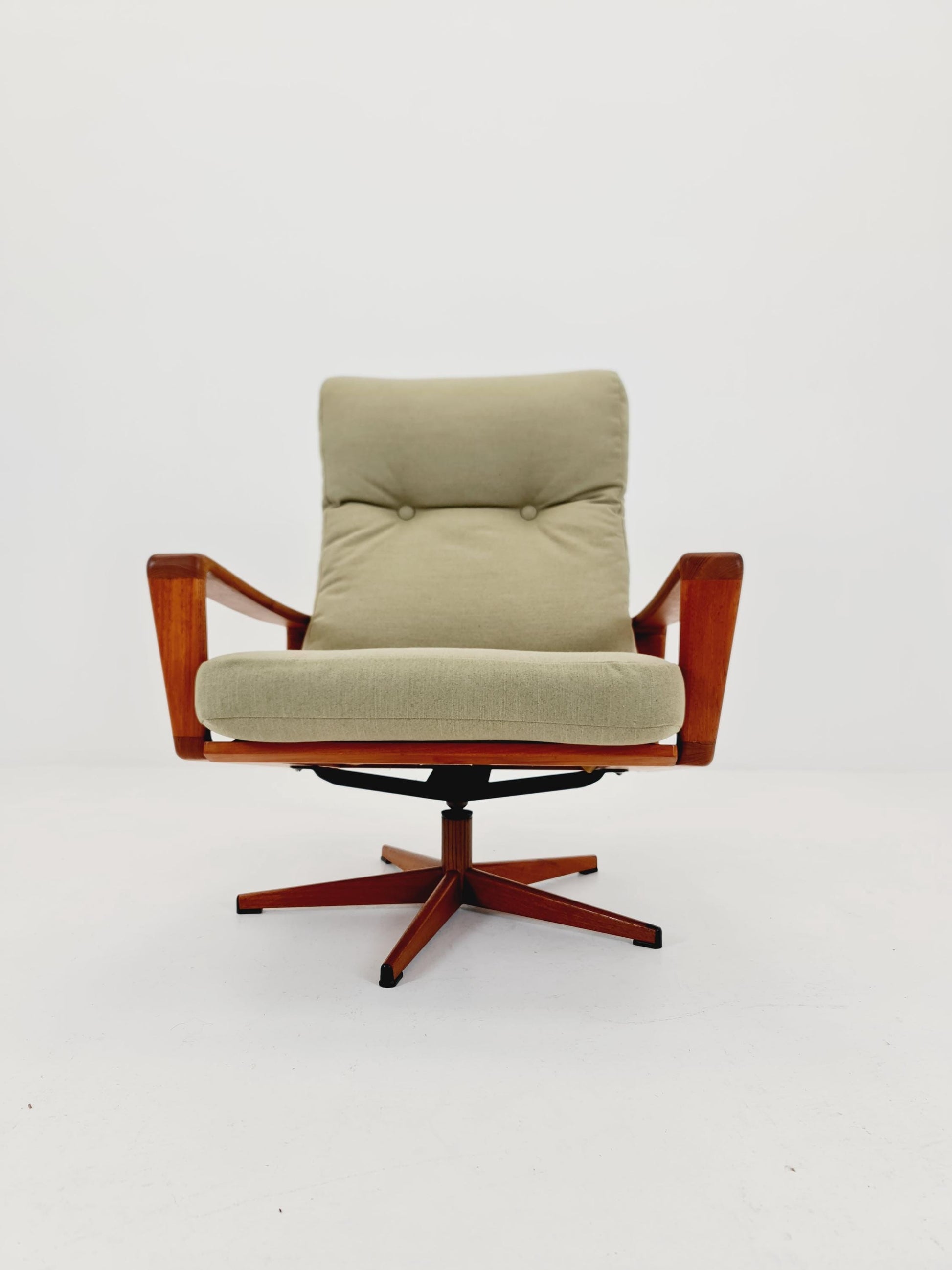 Mid century teak easy lounge chair by Arne Wahl Iversen for Komfort , 1960s