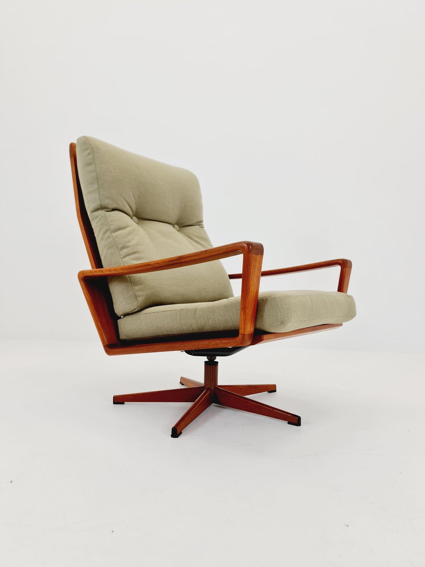 Mid century teak easy lounge chair by Arne Wahl Iversen for Komfort , 1960s