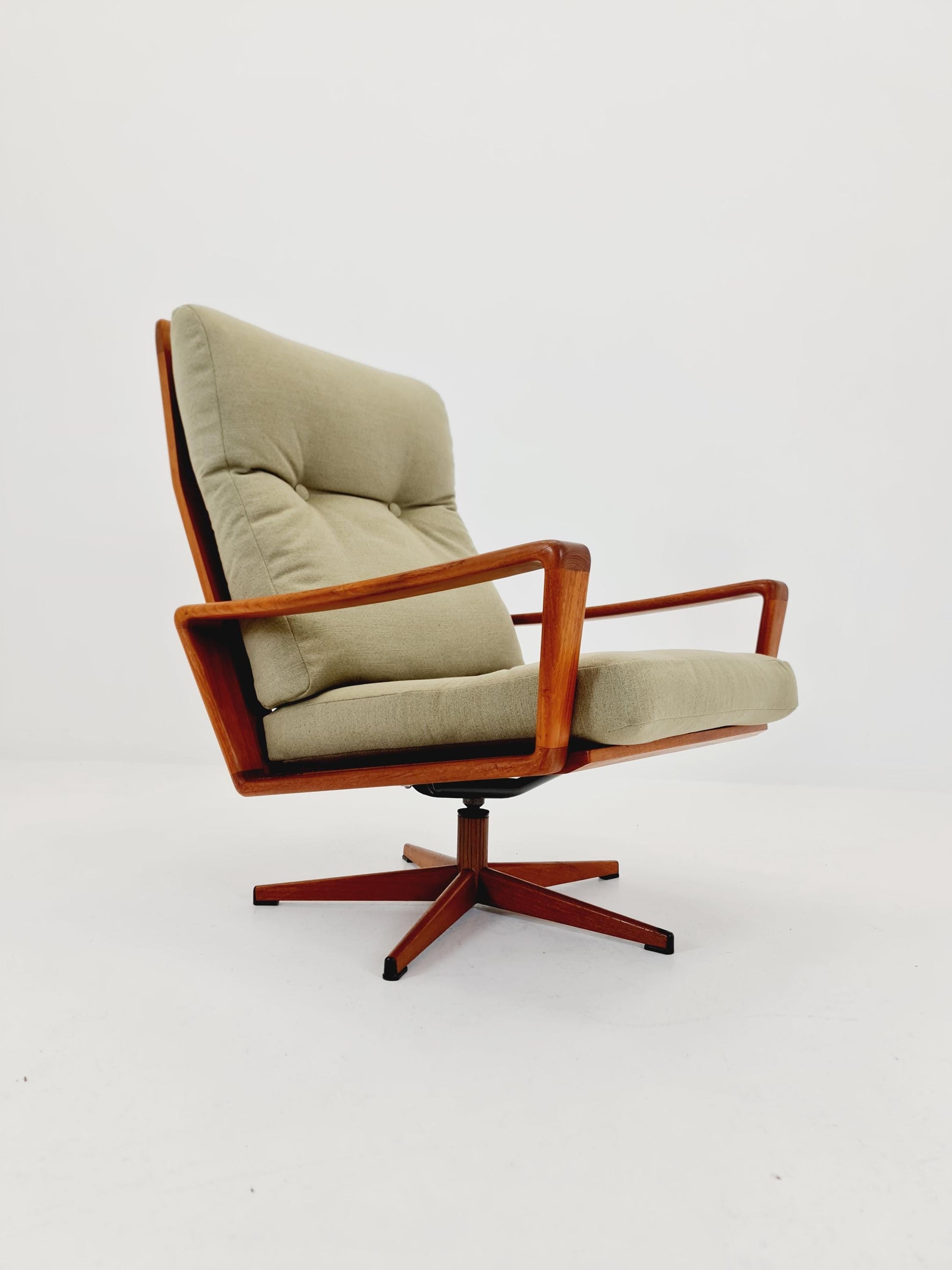 Mid century teak easy lounge chair by Arne Wahl Iversen for Komfort , 1960s