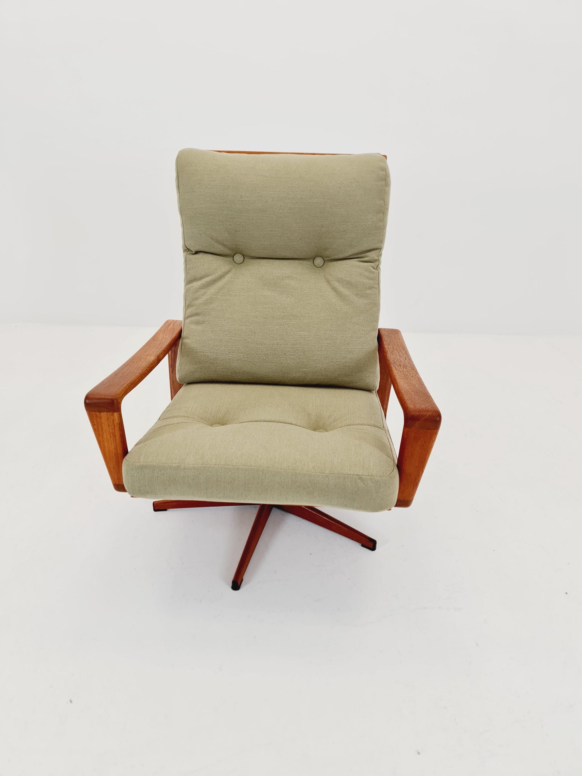 Mid century teak easy lounge chair by Arne Wahl Iversen for Komfort , 1960s