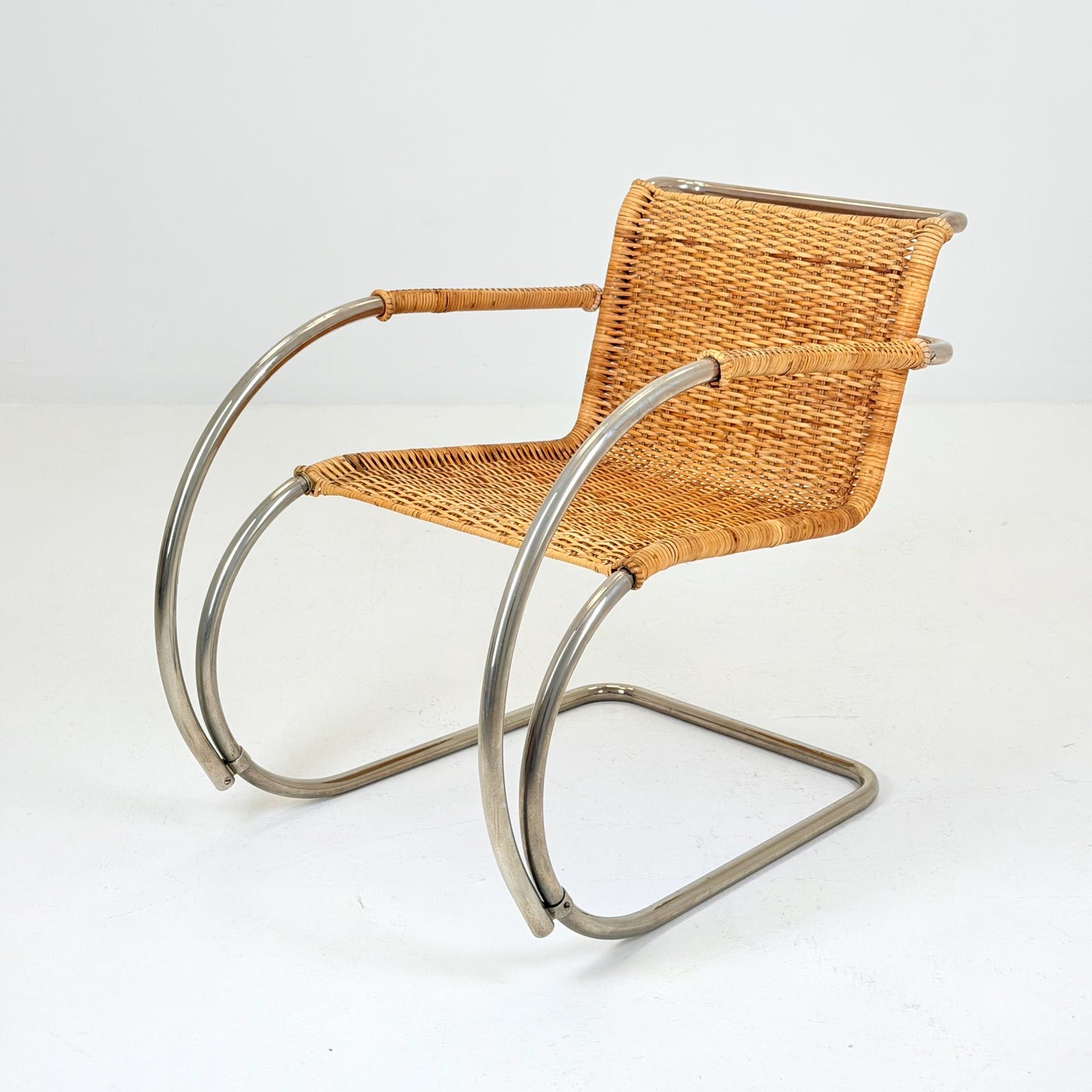 Mid Century D42 Rattan Cantilever Lounge Chair by Ludwig Mies van der Rohe for Tecta, 1970s Germany