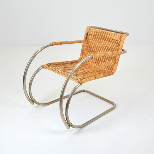 Mid Century D42 Rattan Cantilever Lounge Chair by Ludwig Mies van der Rohe for Tecta, 1970s Germany