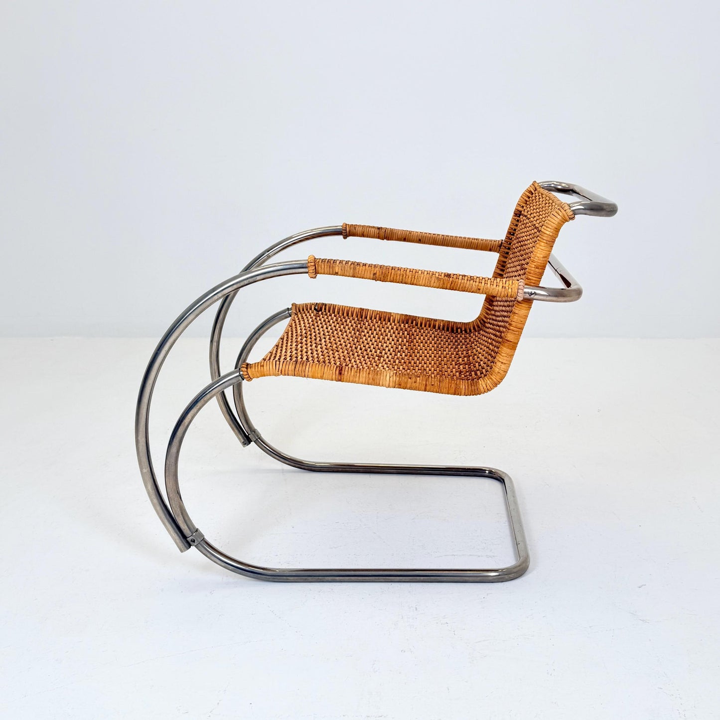 Mid Century D42 Rattan Cantilever Lounge Chair by Ludwig Mies van der Rohe for Tecta, 1970s Germany