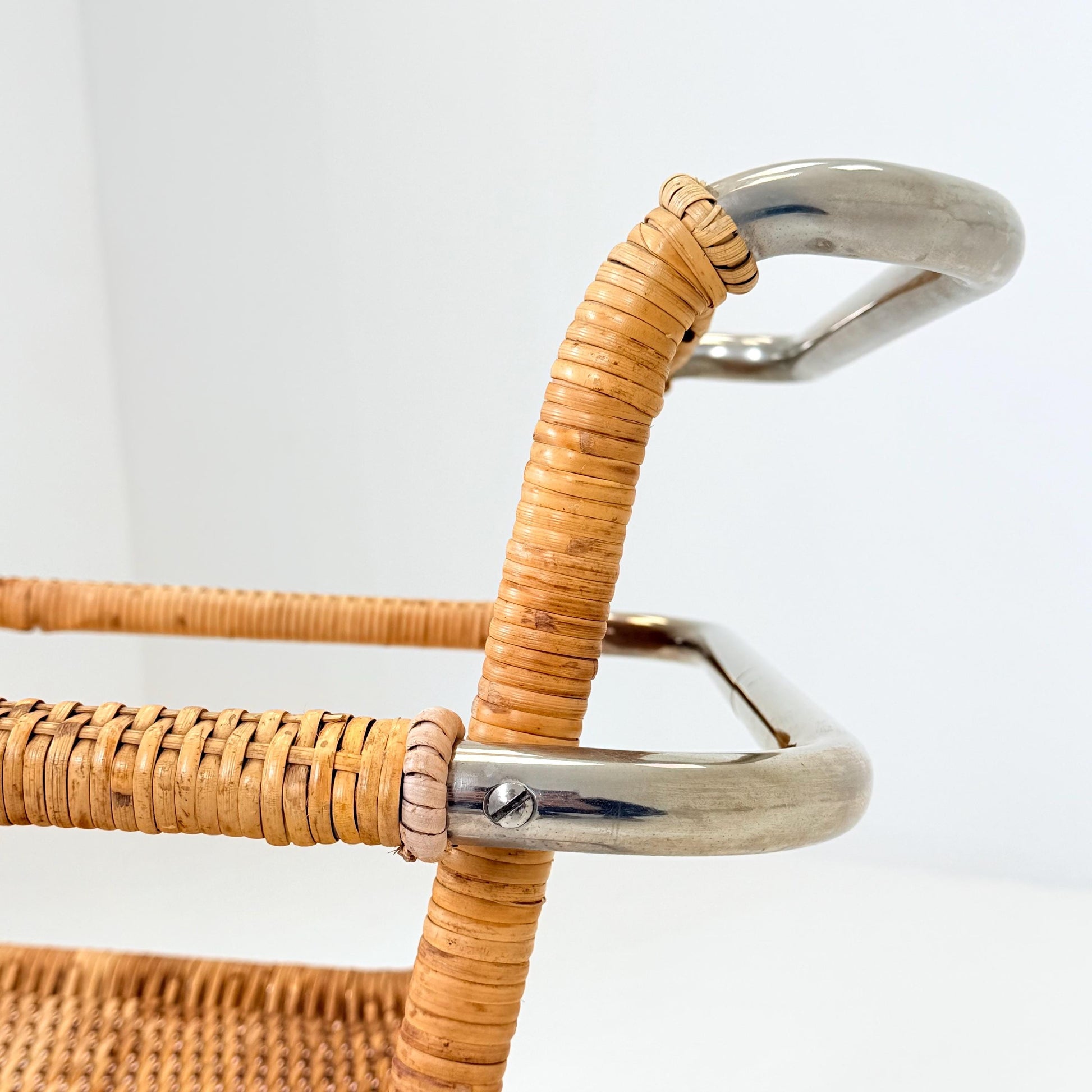 Mid Century D42 Rattan Cantilever Lounge Chair by Ludwig Mies van der Rohe for Tecta, 1970s Germany