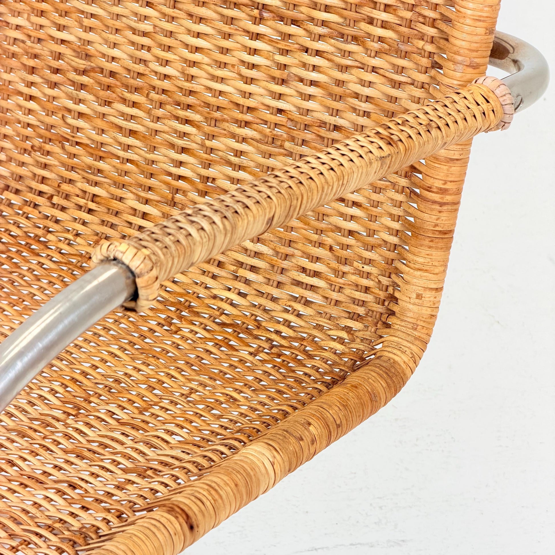 Mid Century D42 Rattan Cantilever Lounge Chair by Ludwig Mies van der Rohe for Tecta, 1970s Germany