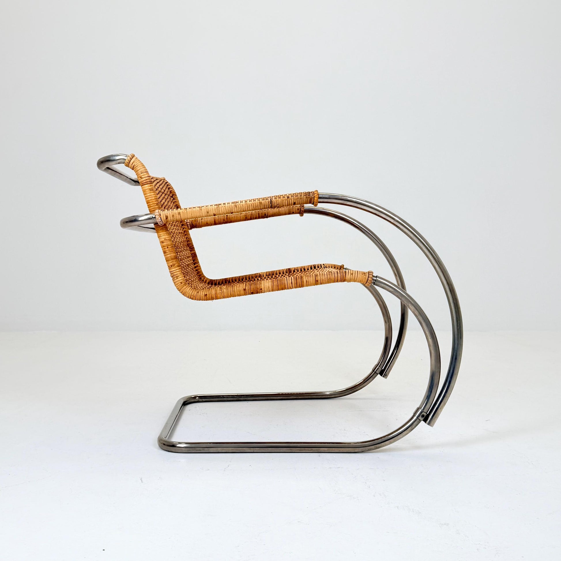 Mid Century D42 Rattan Cantilever Lounge Chair by Ludwig Mies van der Rohe for Tecta, 1970s Germany