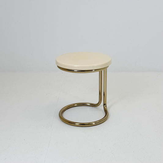 Mid Century white Poly Stool by Gian Franco Legler for Aarea, 1970s Switzerland