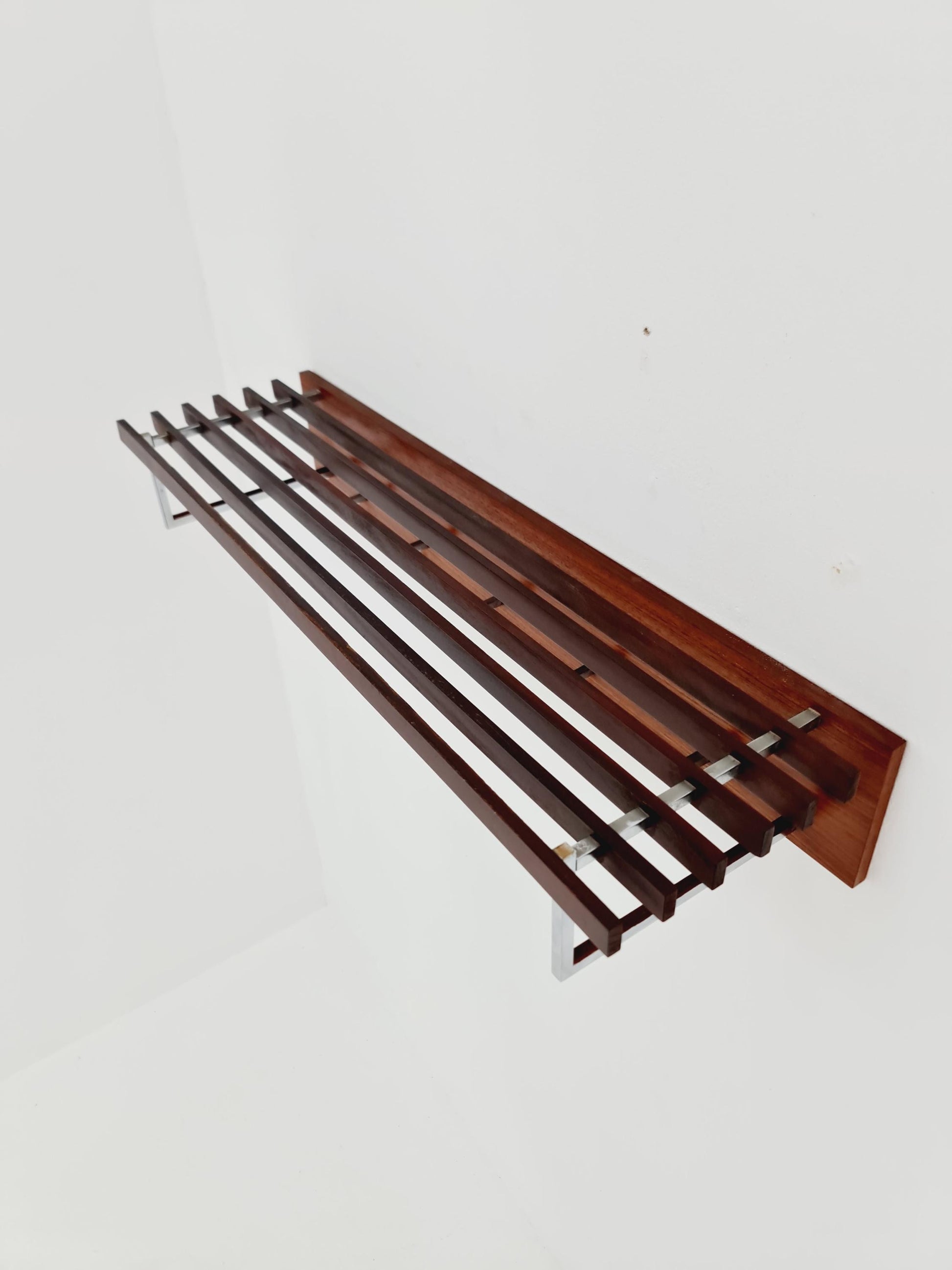 Mid century German Wardarobe , teak wall coat rack 1960s