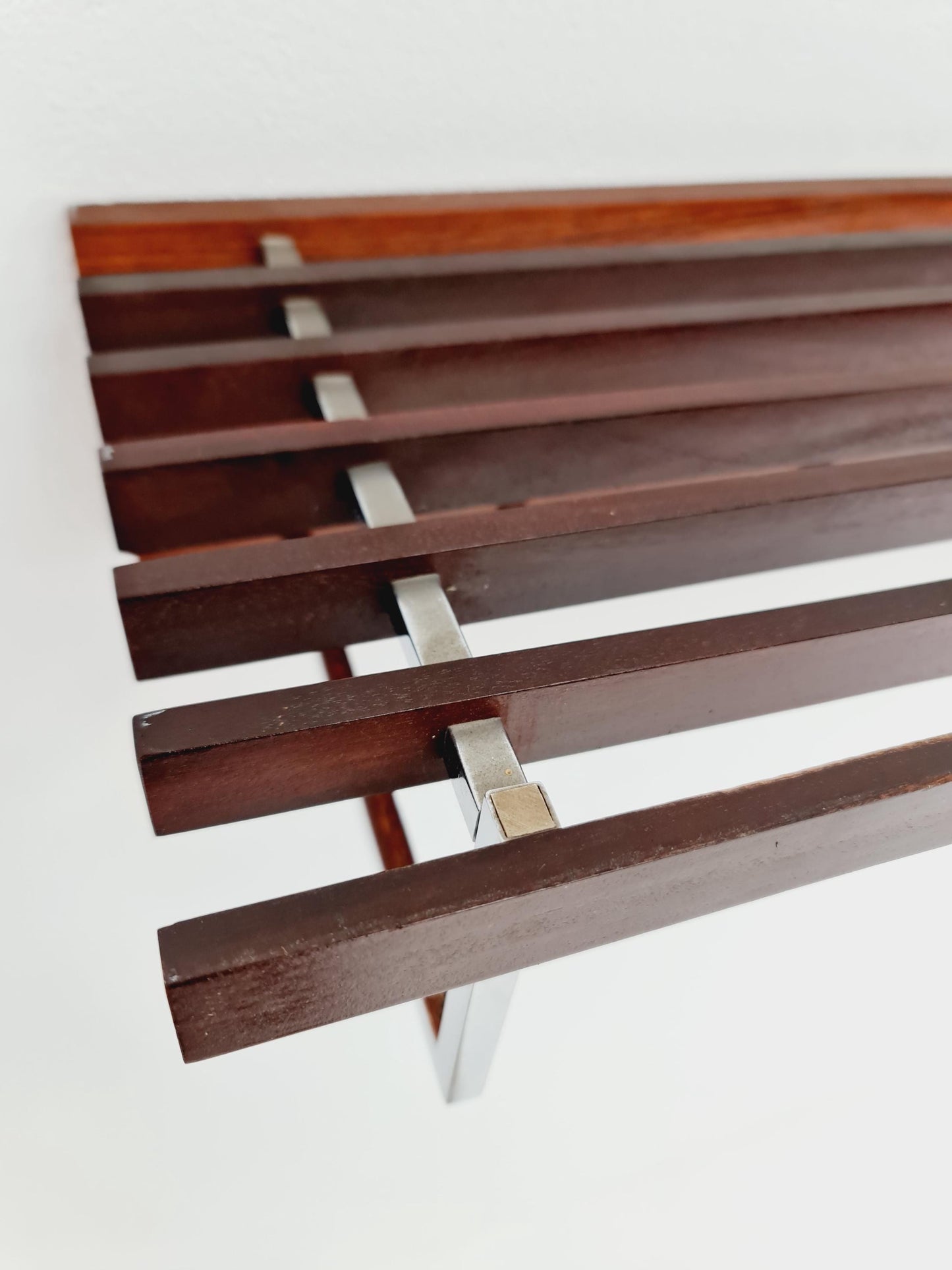 Mid century German Wardarobe , teak wall coat rack 1960s