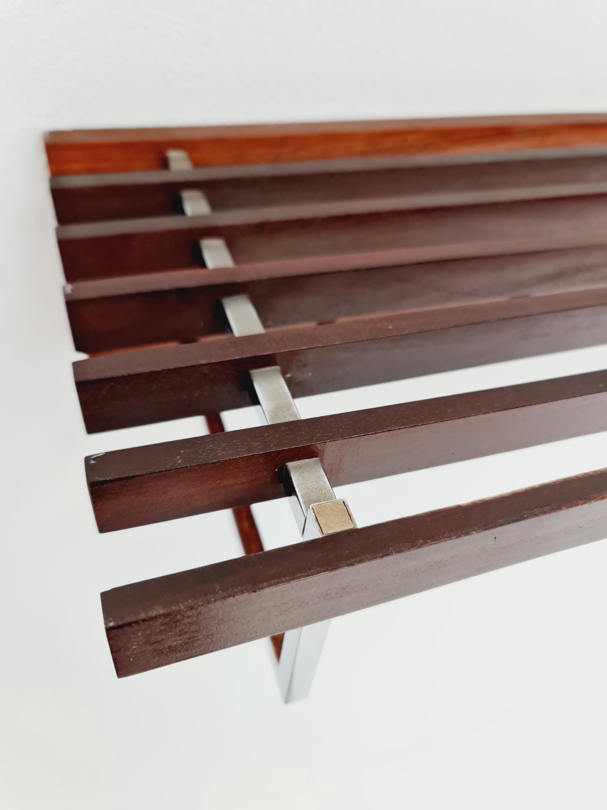 Mid century German Wardarobe , teak wall coat rack 1960s