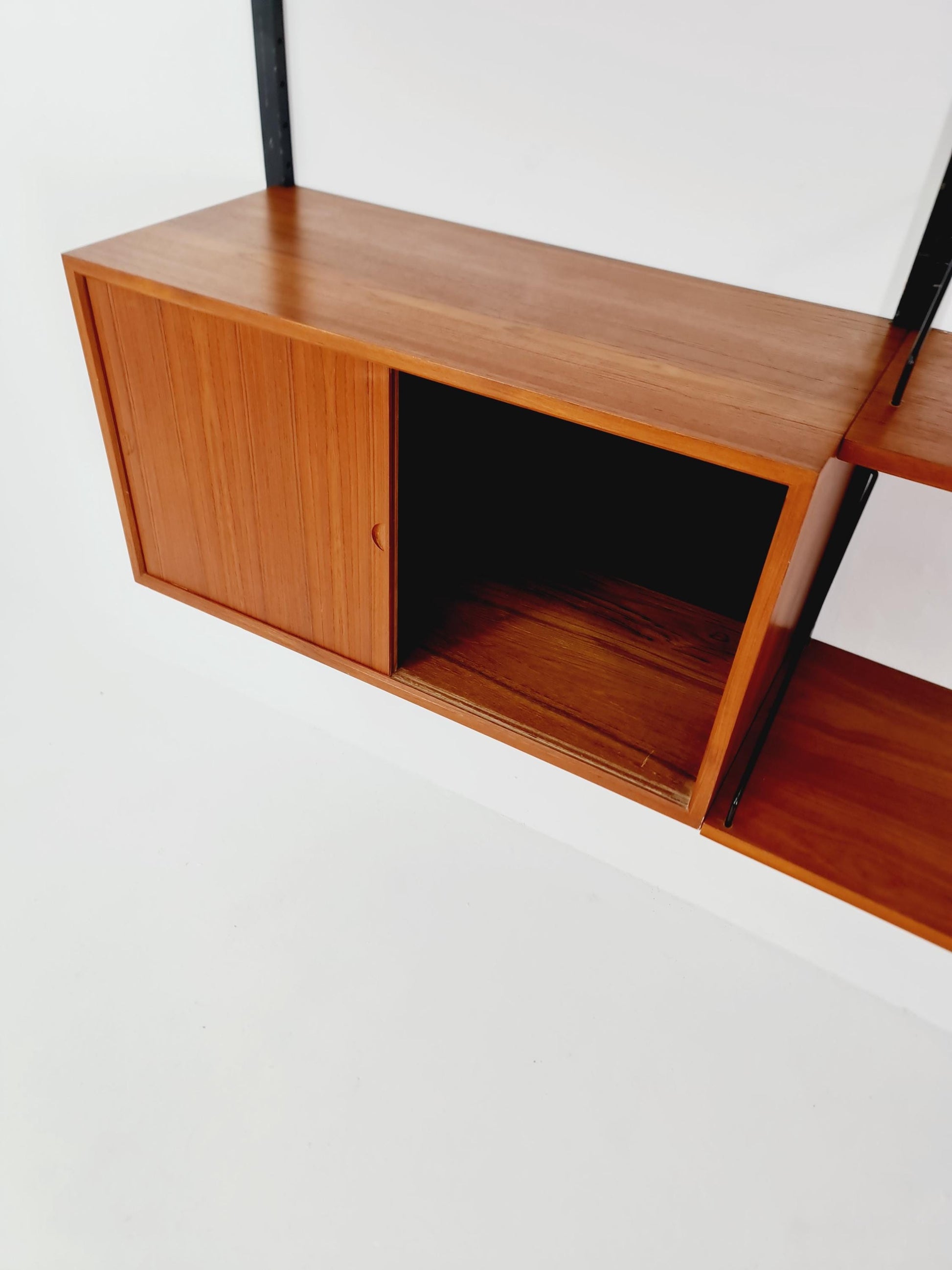 Big Mid century Danish Teak Wall Unit with 2 cabinets by Poul Cadovius for Cado, Denmark, 1960s