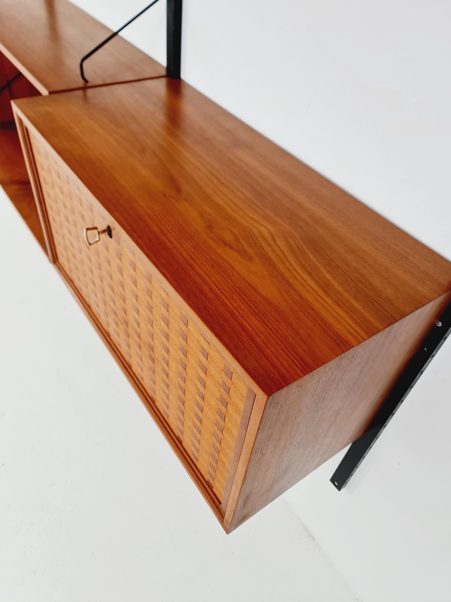 Big Mid century Danish Teak Wall Unit with 2 cabinets by Poul Cadovius for Cado, Denmark, 1960s