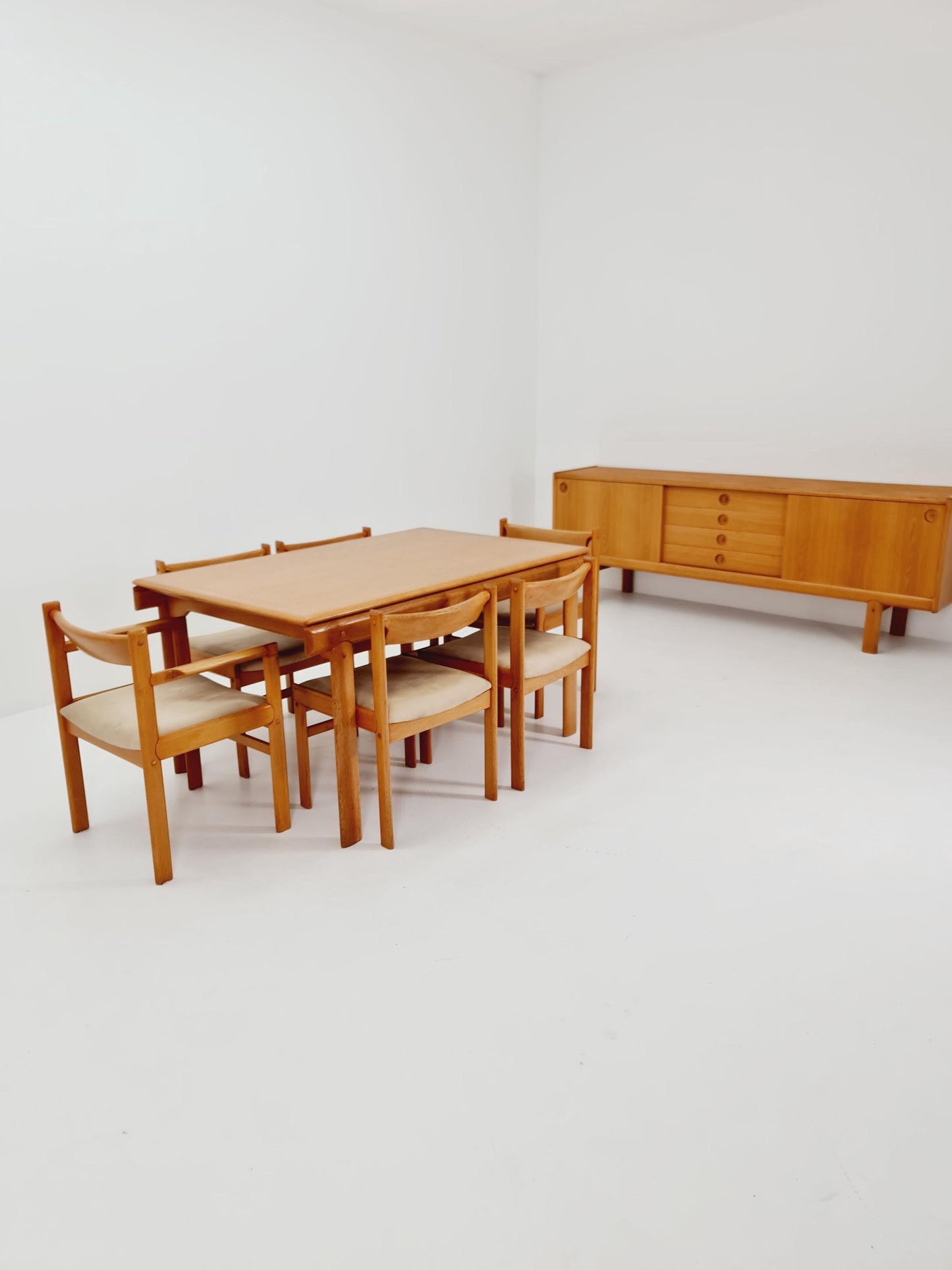 Mid century Dining Table By HW Klein for Bramin with Hidden leaf , 1960s
