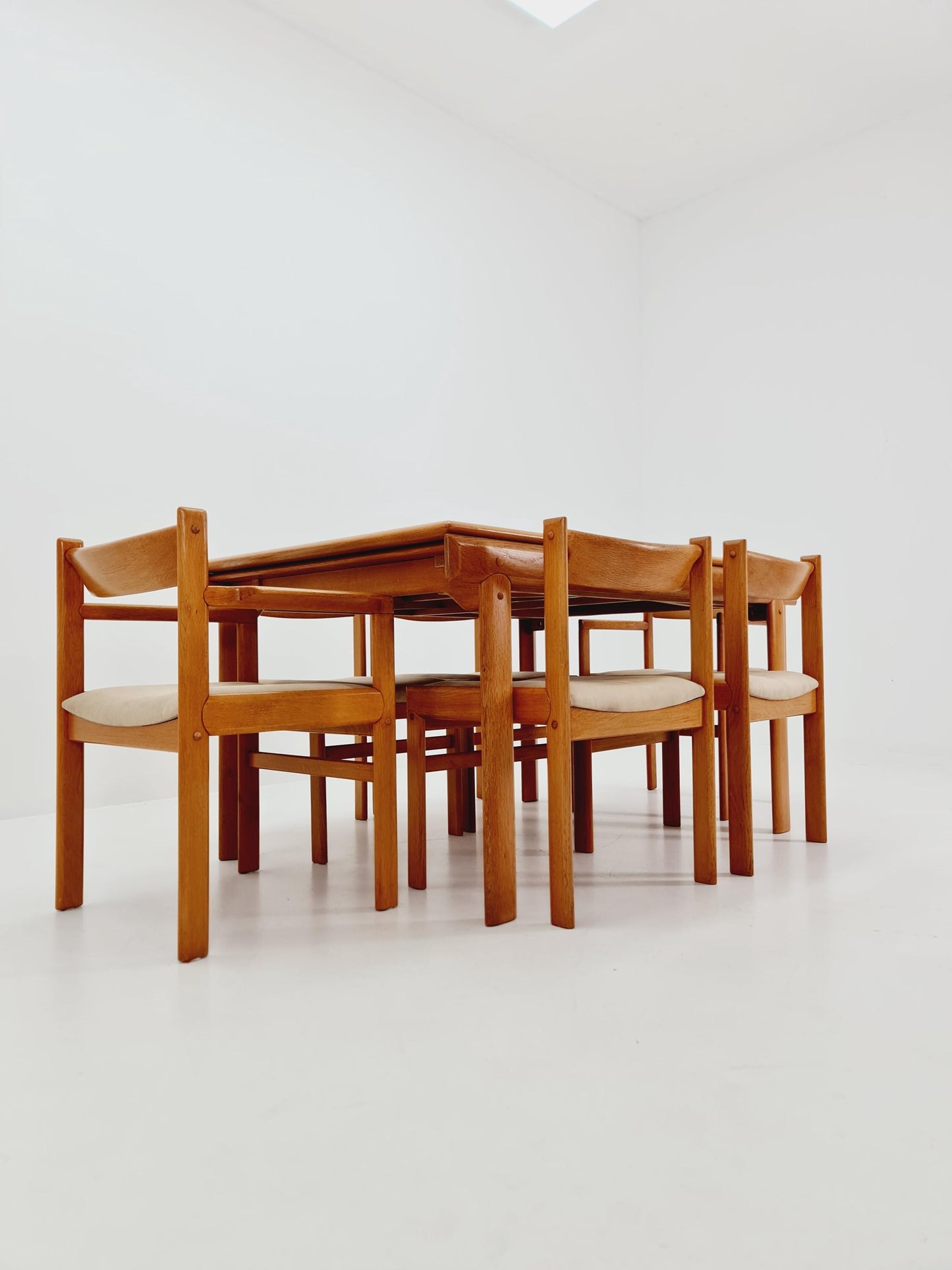 Mid century Dining Table By HW Klein for Bramin with Hidden leaf , 1960s