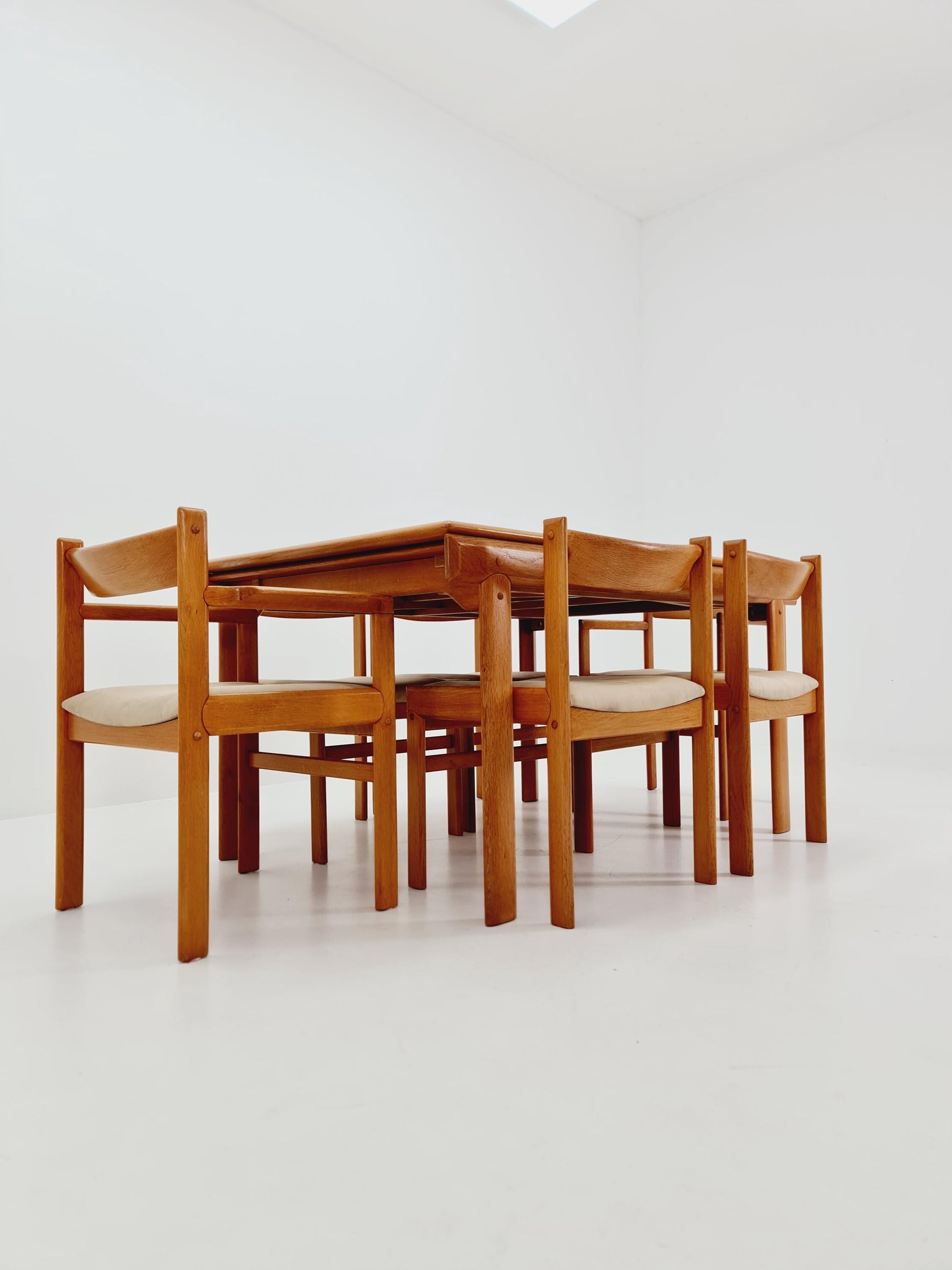 Mid century Dining Table By HW Klein for Bramin with Hidden leaf , 1960s