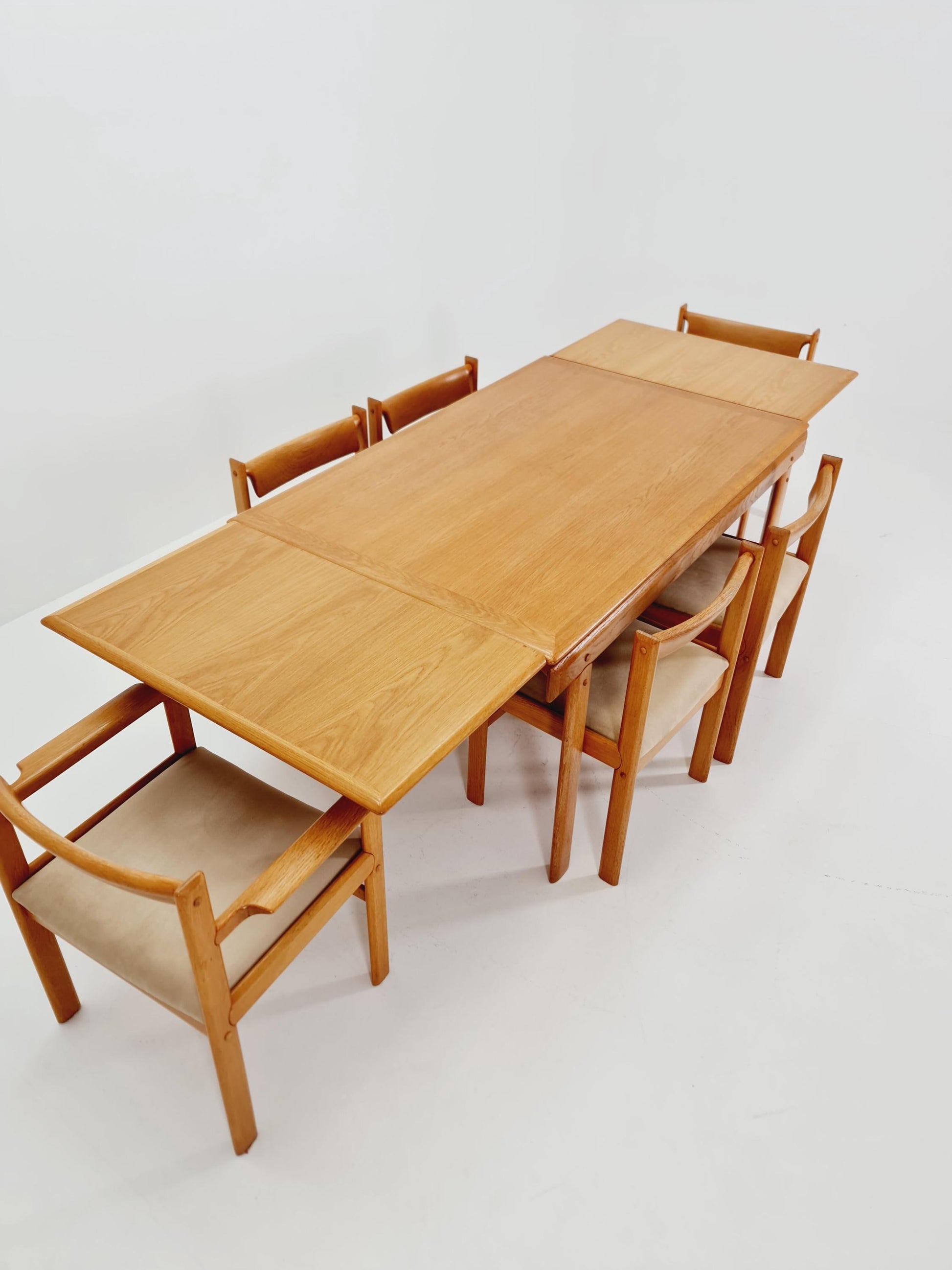 Mid century Dining Table By HW Klein for Bramin with Hidden leaf , 1960s