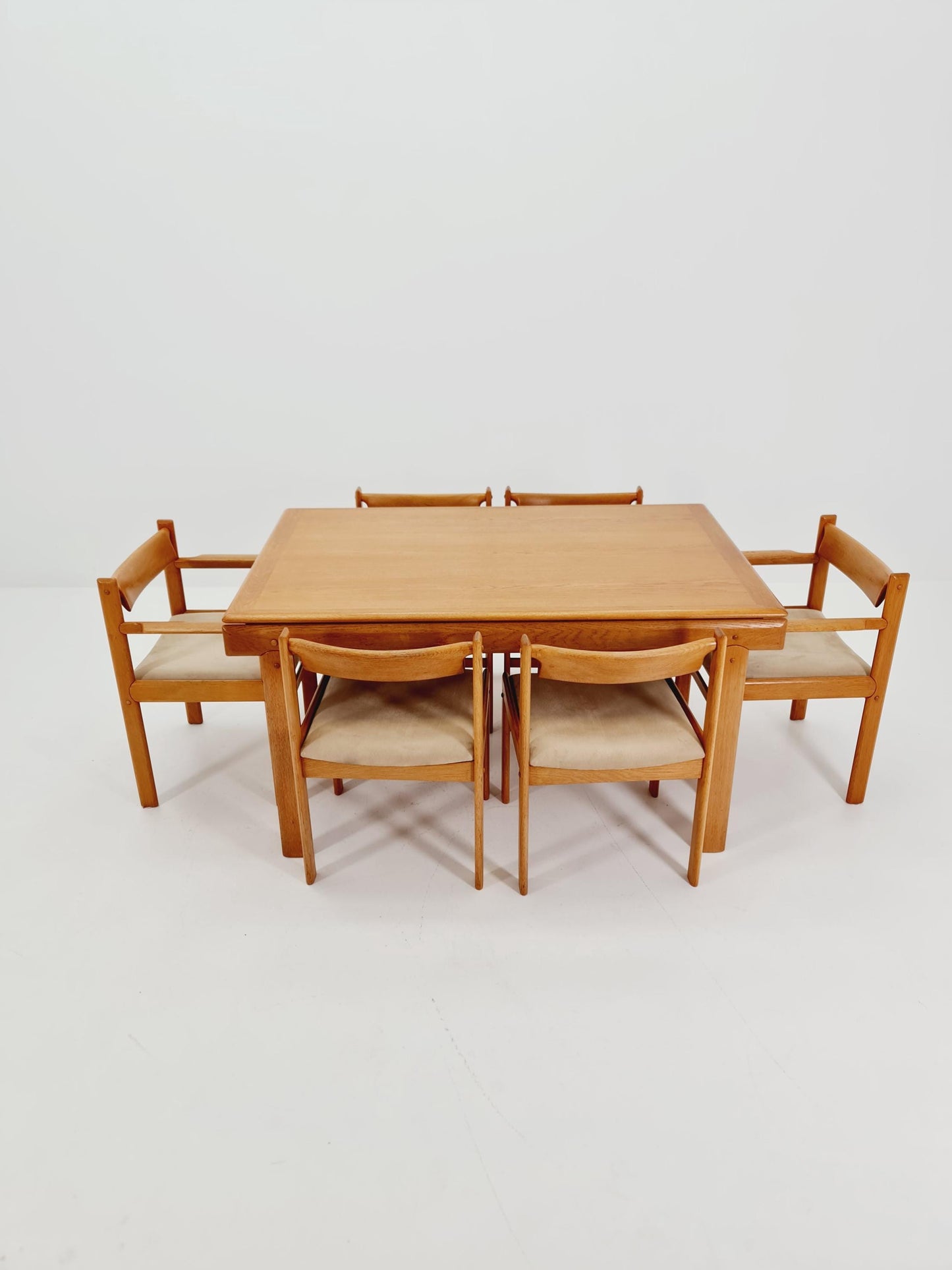 Danish Oak dining chairs by H. W. Klein for Bramin, 1960s, set of 6