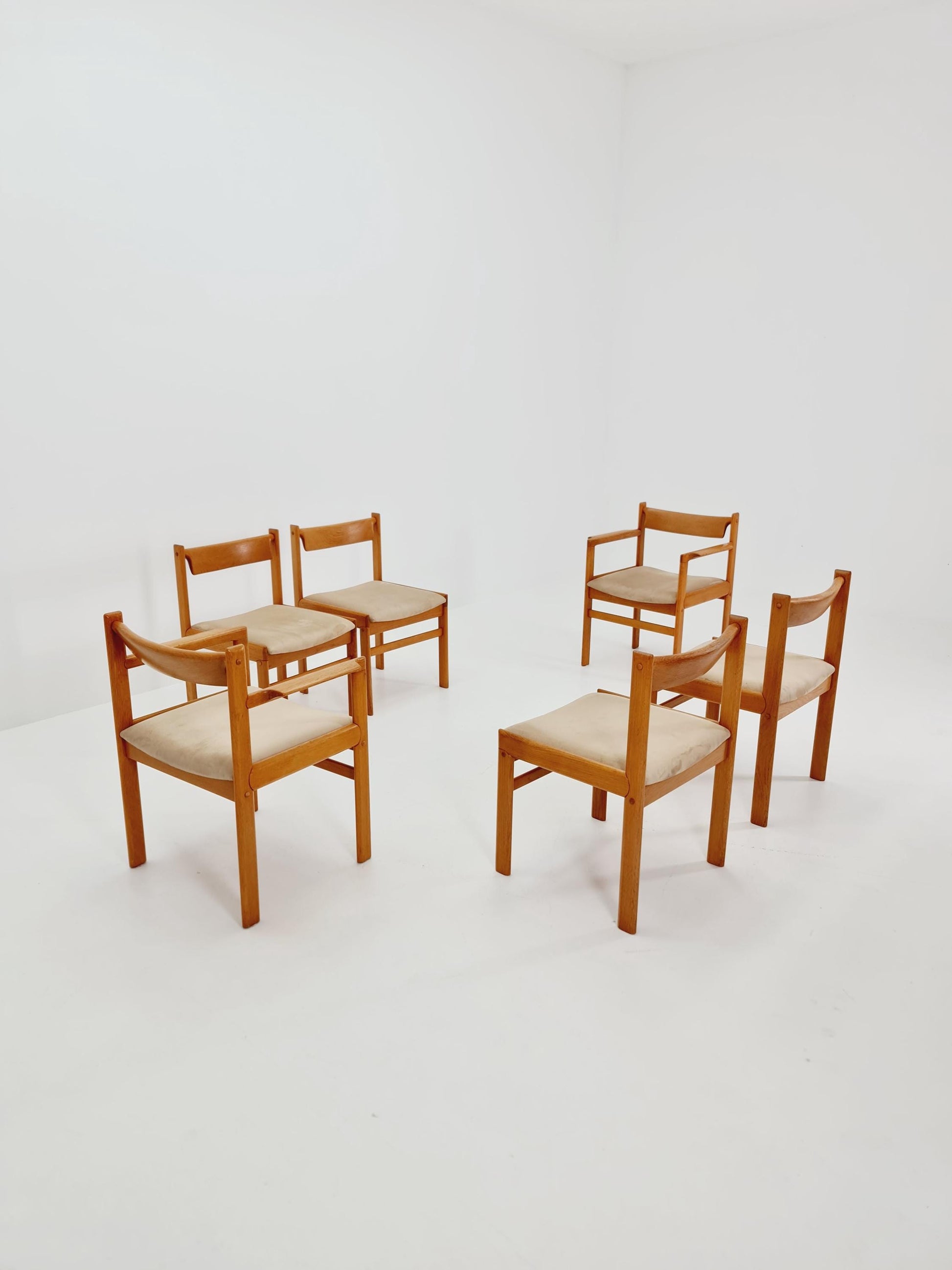 Danish Oak dining chairs by H. W. Klein for Bramin, 1960s, set of 6