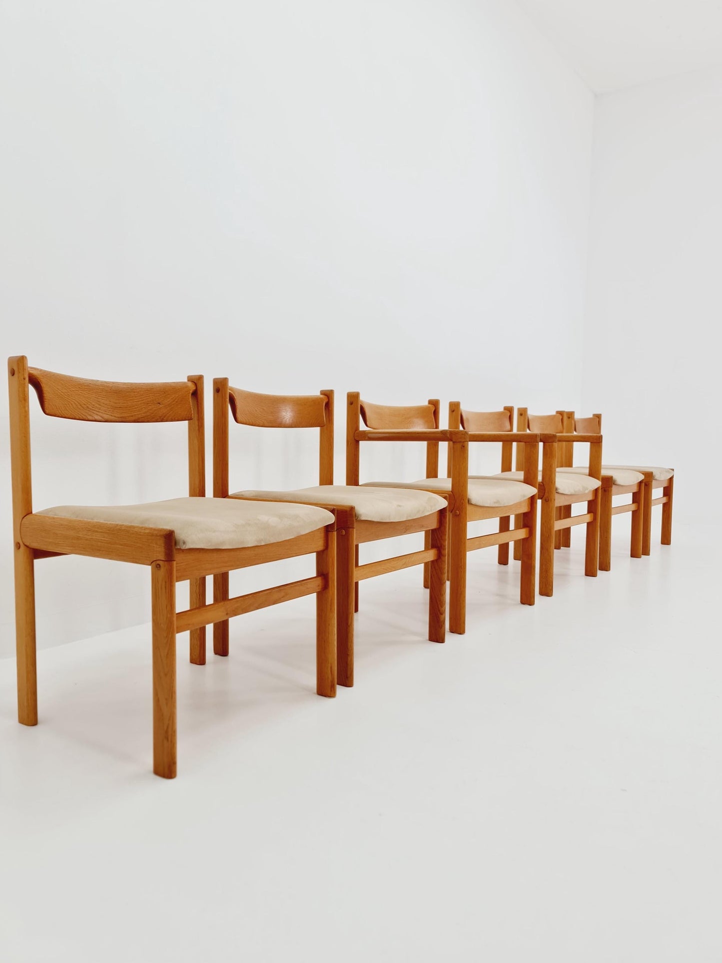 Danish Oak dining chairs by H. W. Klein for Bramin, 1960s, set of 6