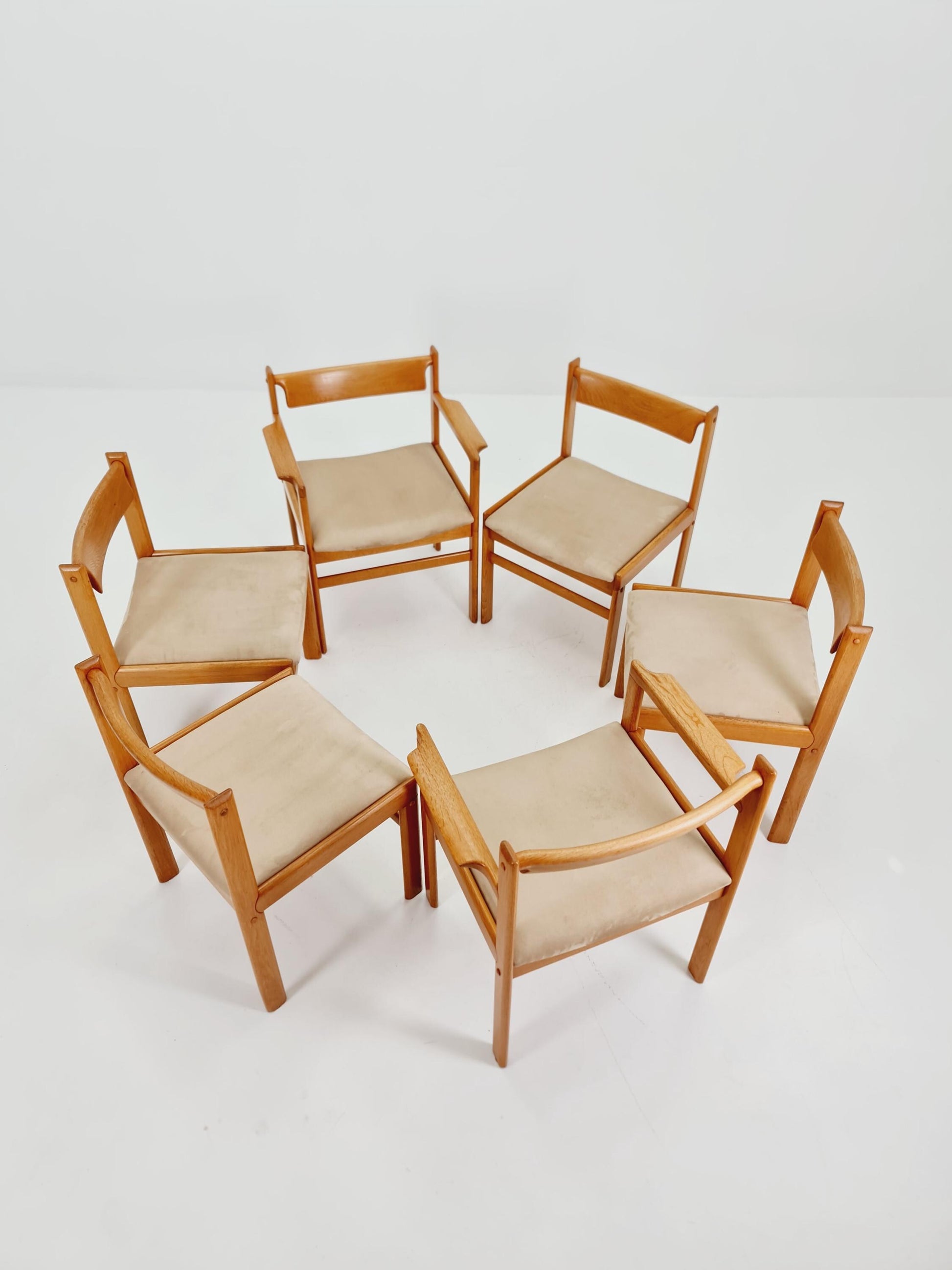 Danish Oak dining chairs by H. W. Klein for Bramin, 1960s, set of 6
