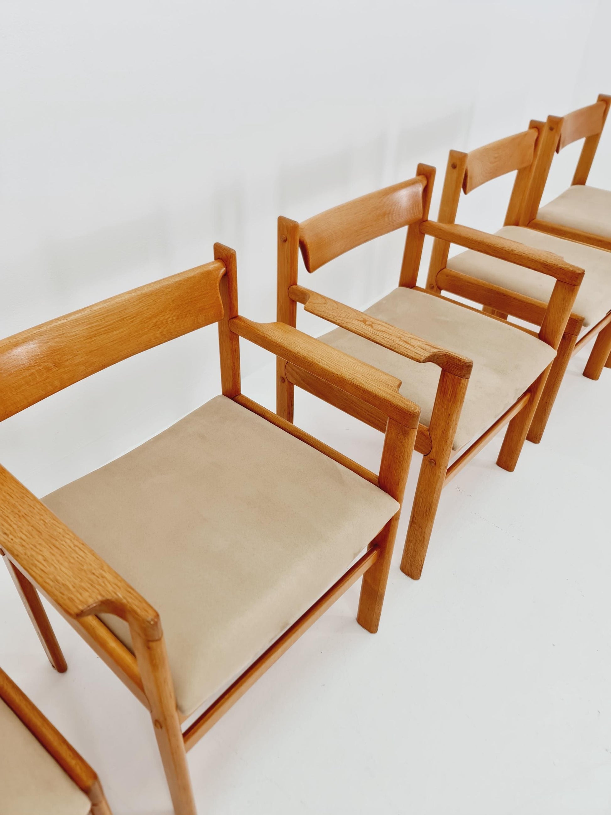 Danish Oak dining chairs by H. W. Klein for Bramin, 1960s, set of 6