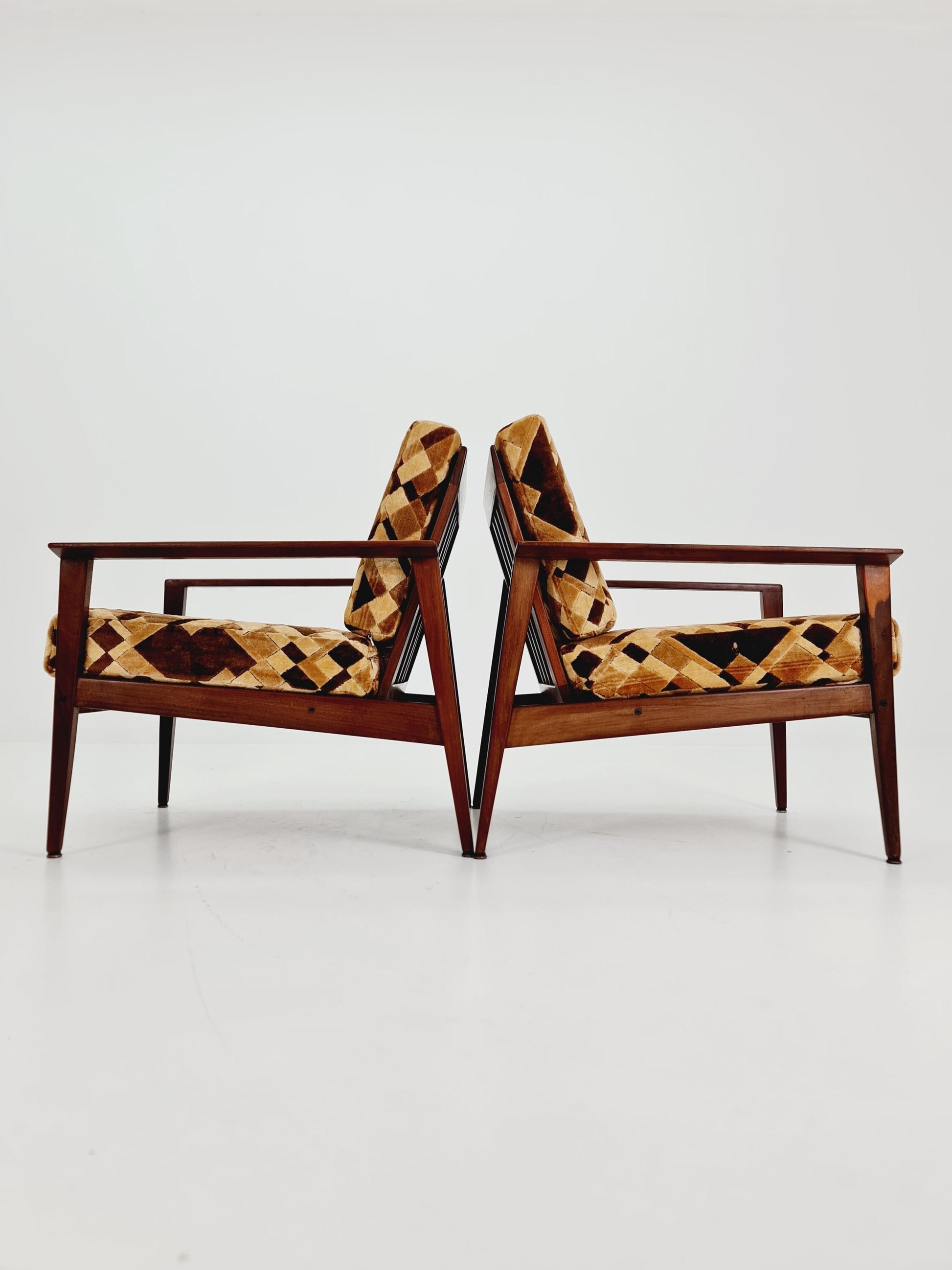 Mid century easy lounge chairs Denmark 1960s, Set of 2