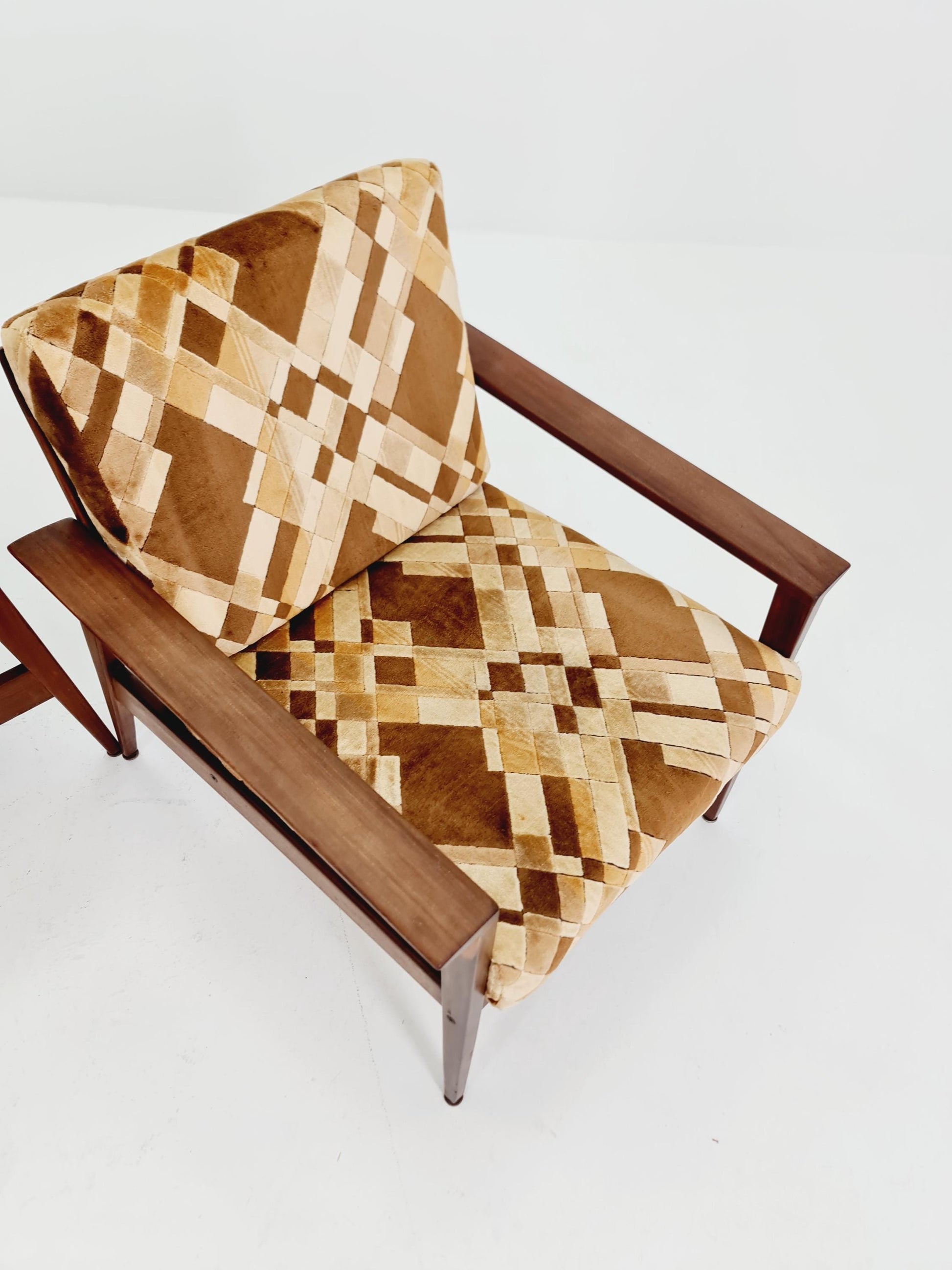 Mid century easy lounge chairs Denmark 1960s, Set of 2