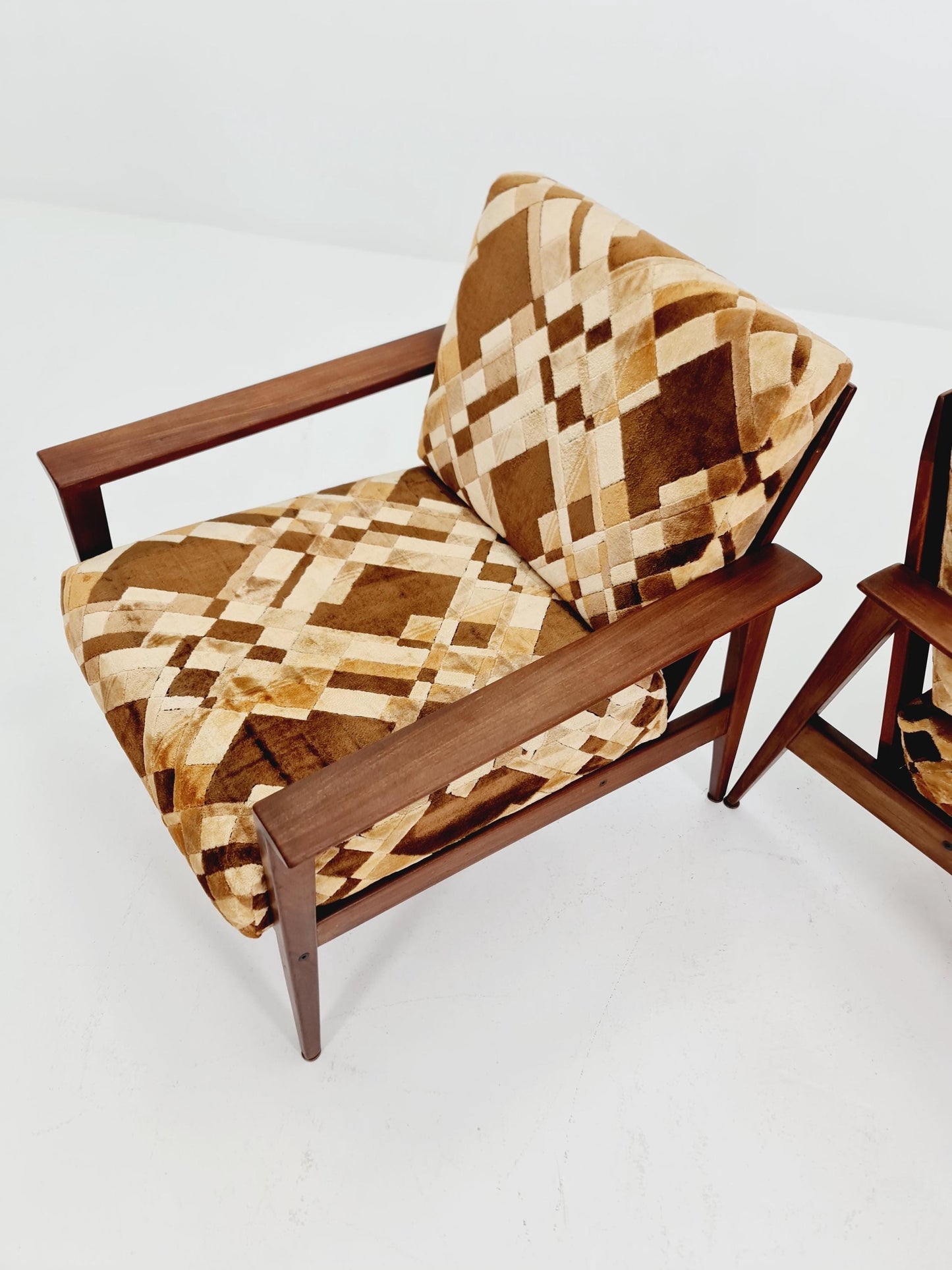 Mid century easy lounge chairs Denmark 1960s, Set of 2