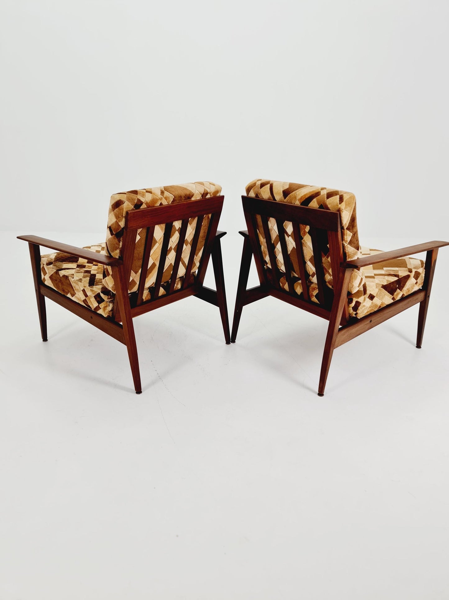 Mid century easy lounge chairs Denmark 1960s, Set of 2