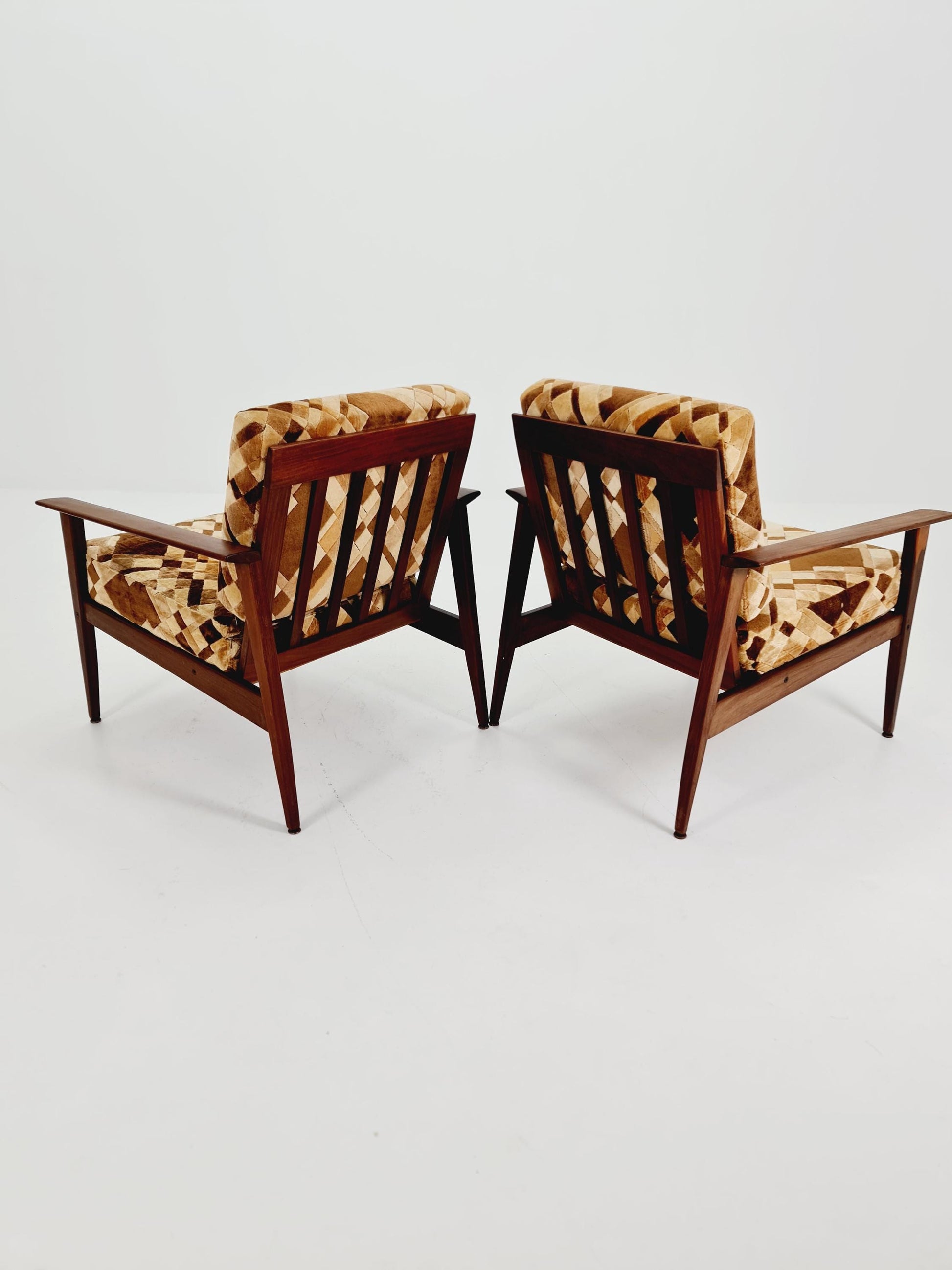 Mid century easy lounge chairs Denmark 1960s, Set of 2