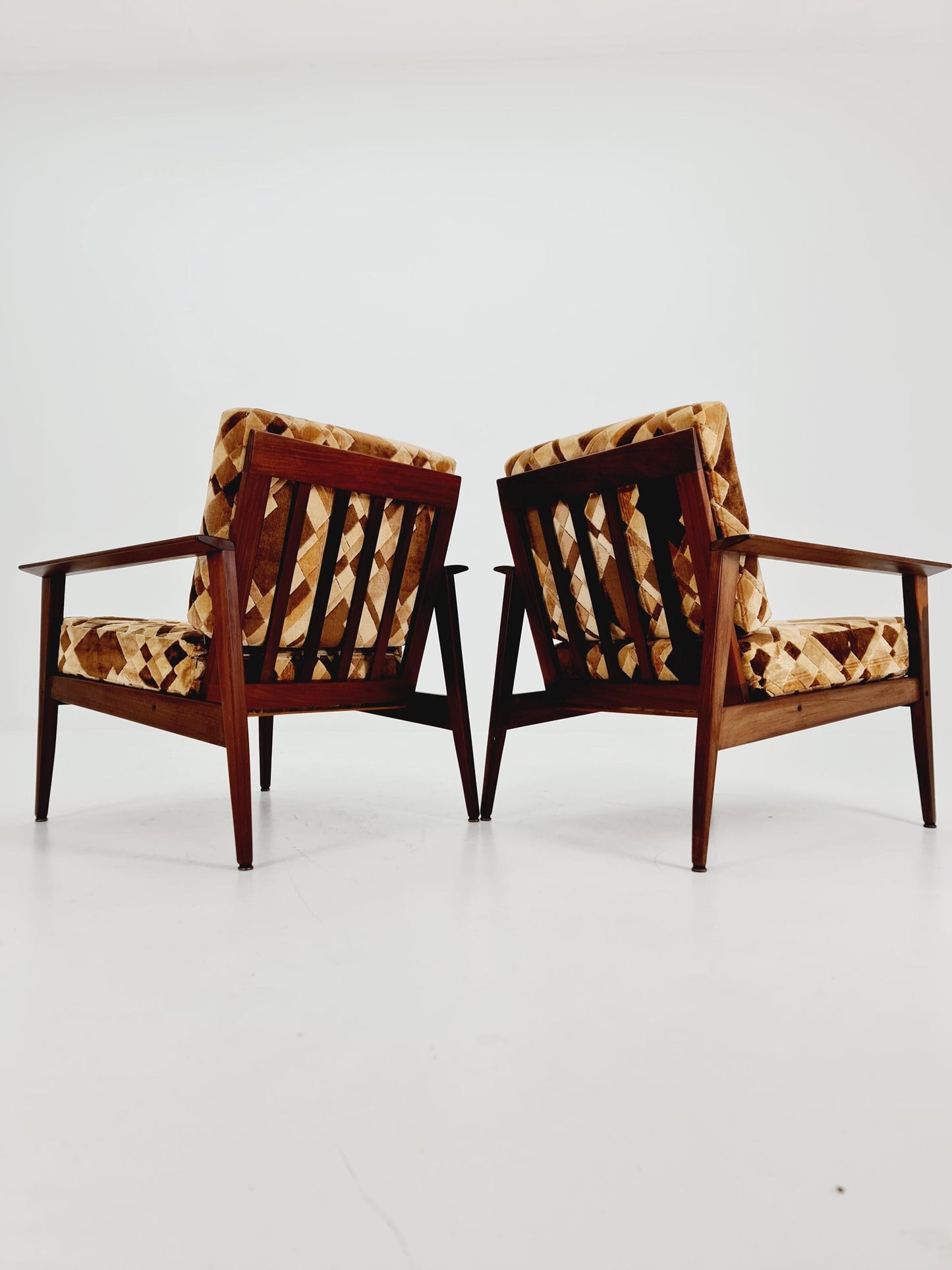 Mid century easy lounge chairs Denmark 1960s, Set of 2