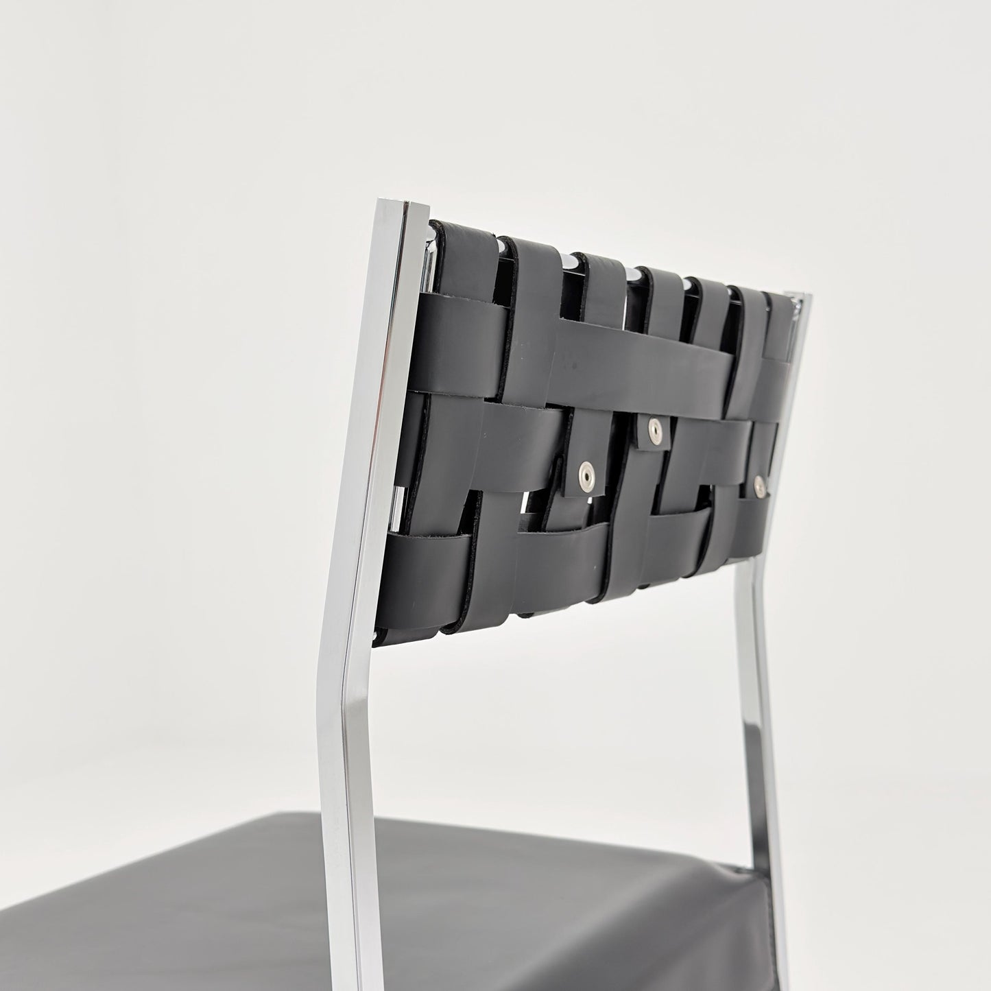 Mid Century Italian Leather Dining Chair by Arrben 1980s Italy