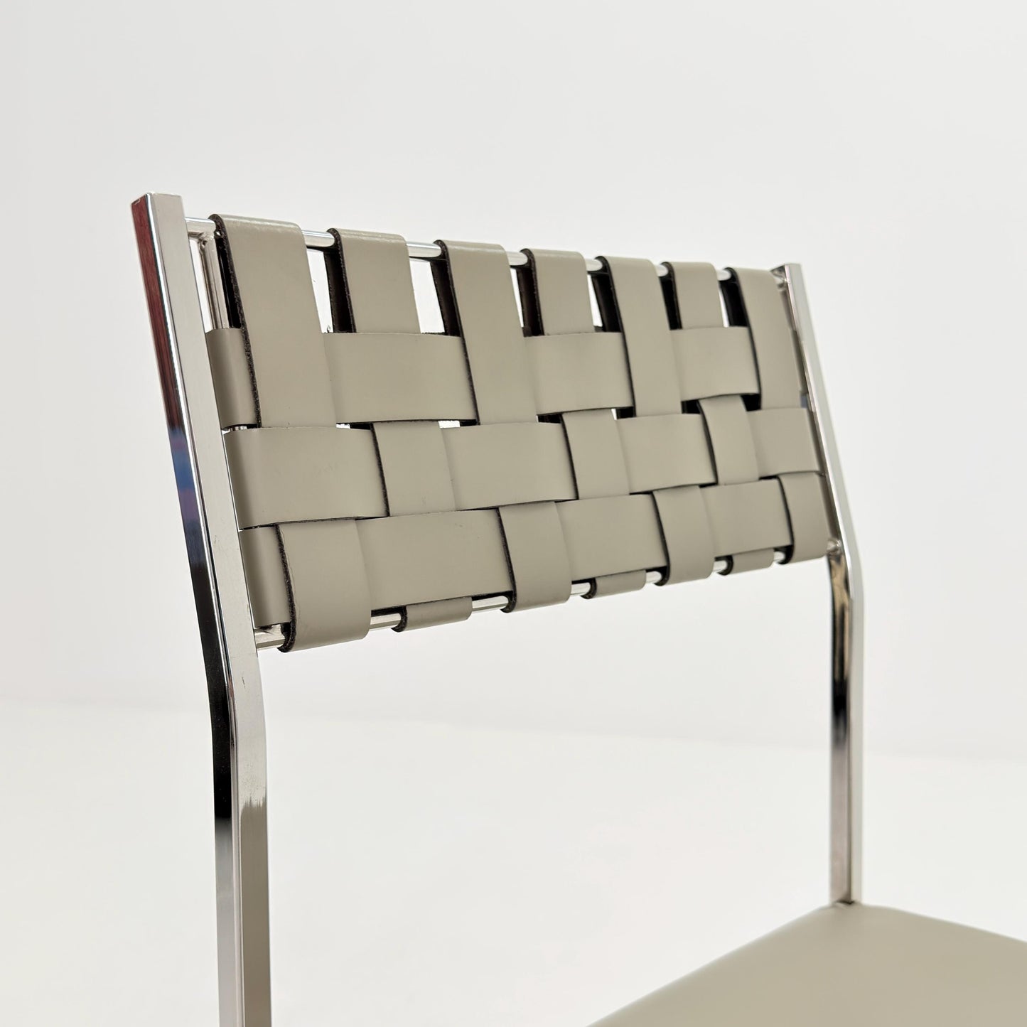 Mid Century Italian Leather Dining Chair by Arrben 1980s Italy