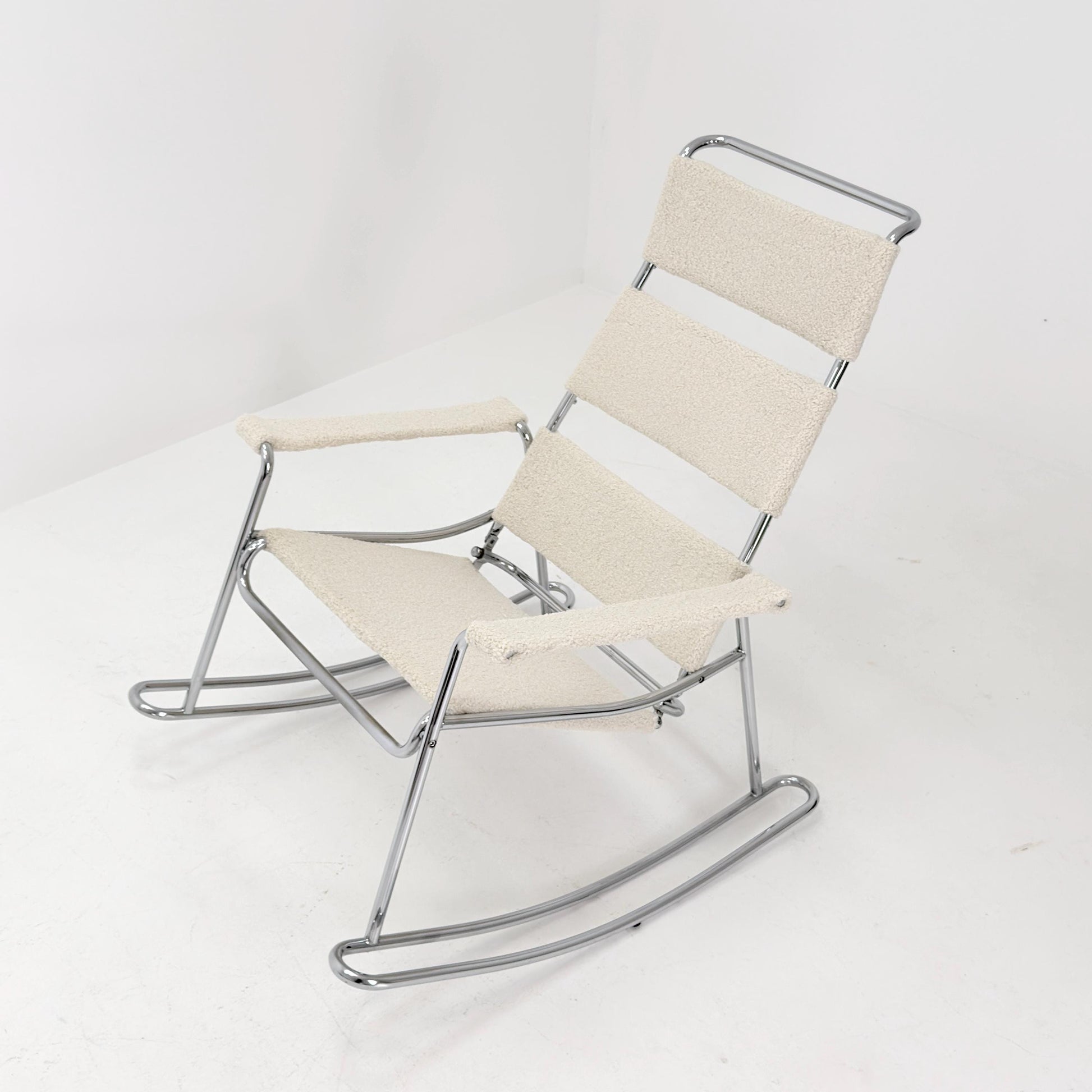 Mid-Century Modern Wassily-Style Rocking Chair, Italy 1980s