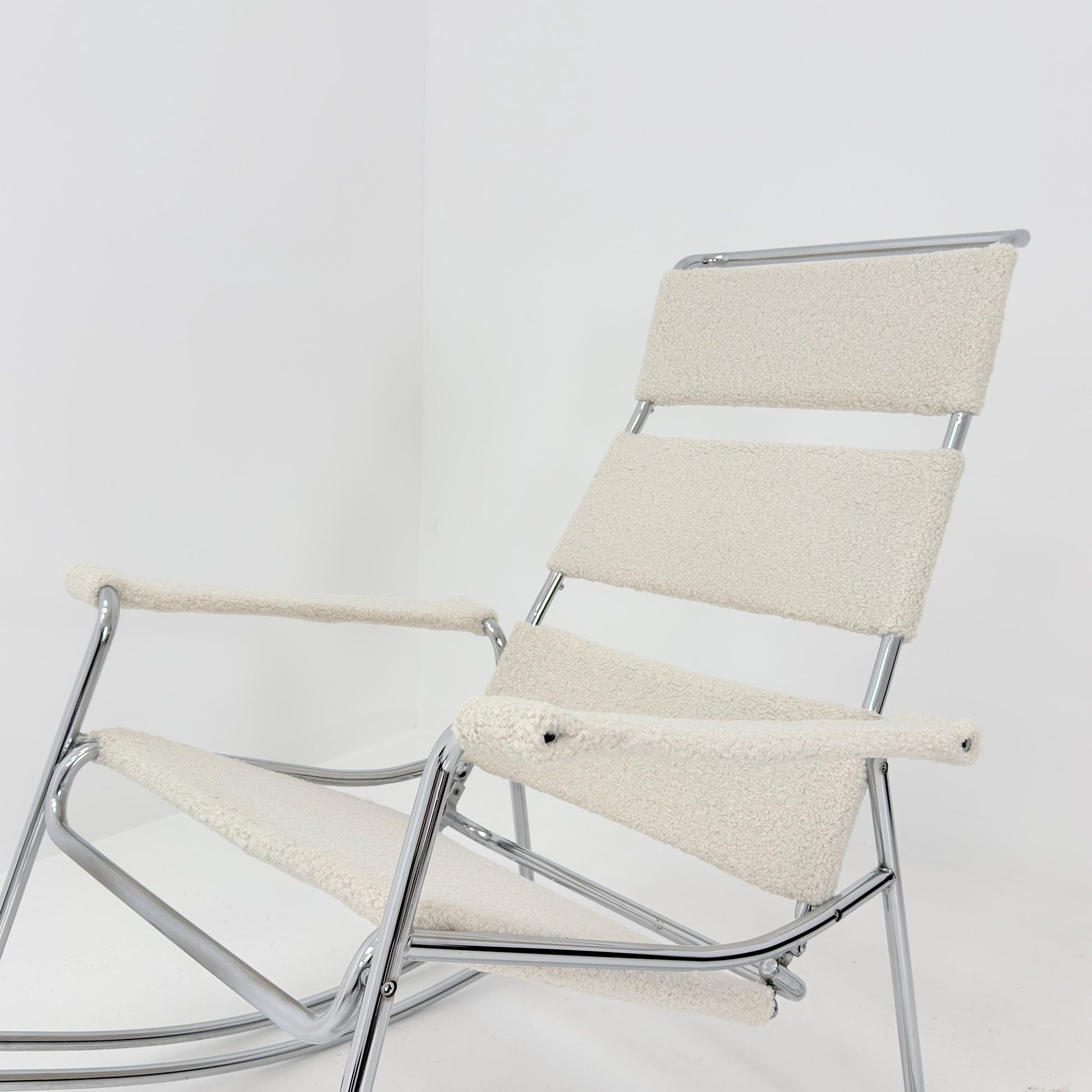 Mid-Century Modern Wassily-Style Rocking Chair, Italy 1980s