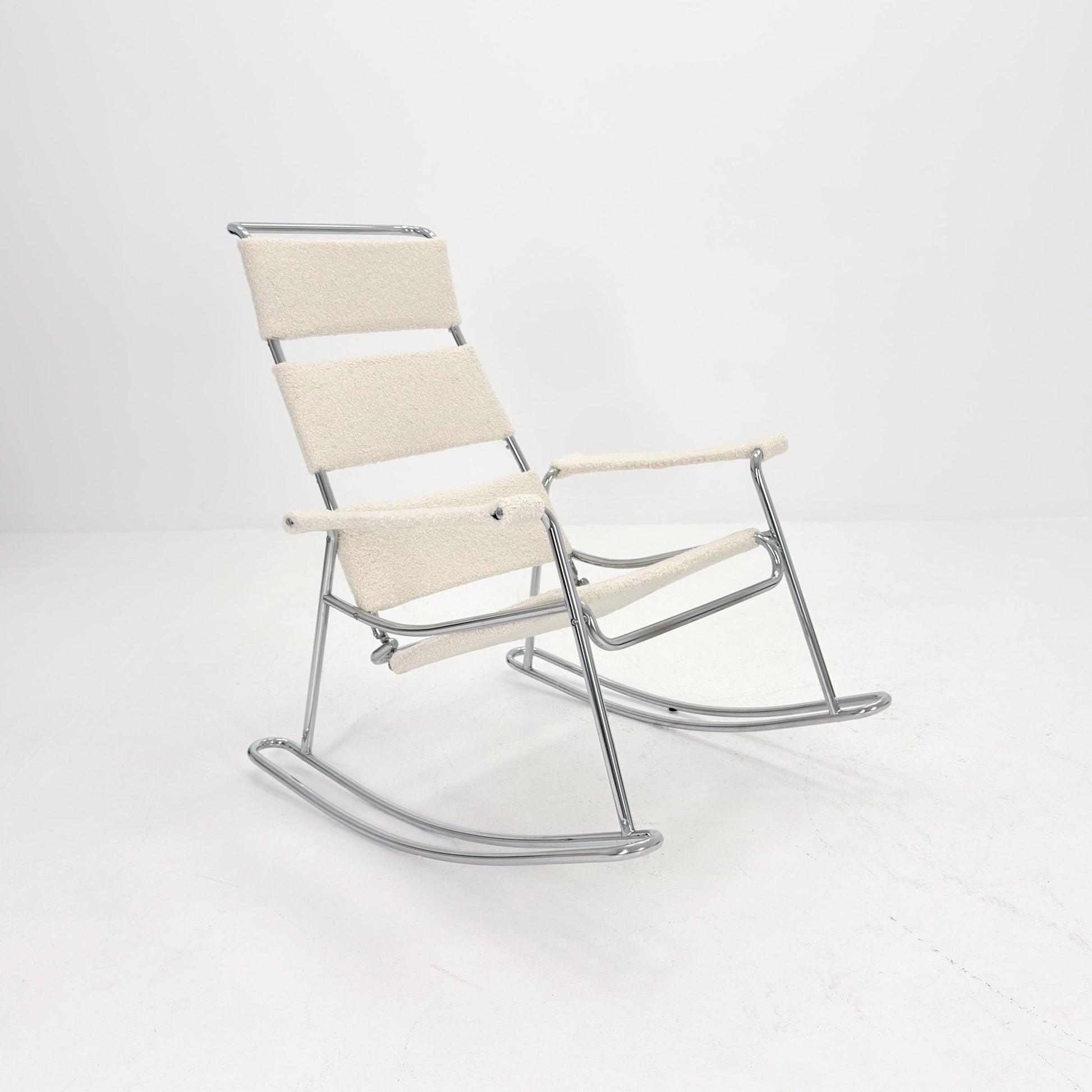 Mid-Century Modern Wassily-Style Rocking Chair, Italy 1980s